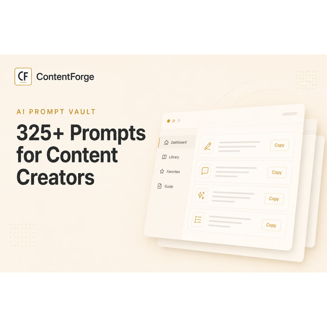 ContentForge Studio Facebook ad: Still staring at a blank ChatGPT window trying…