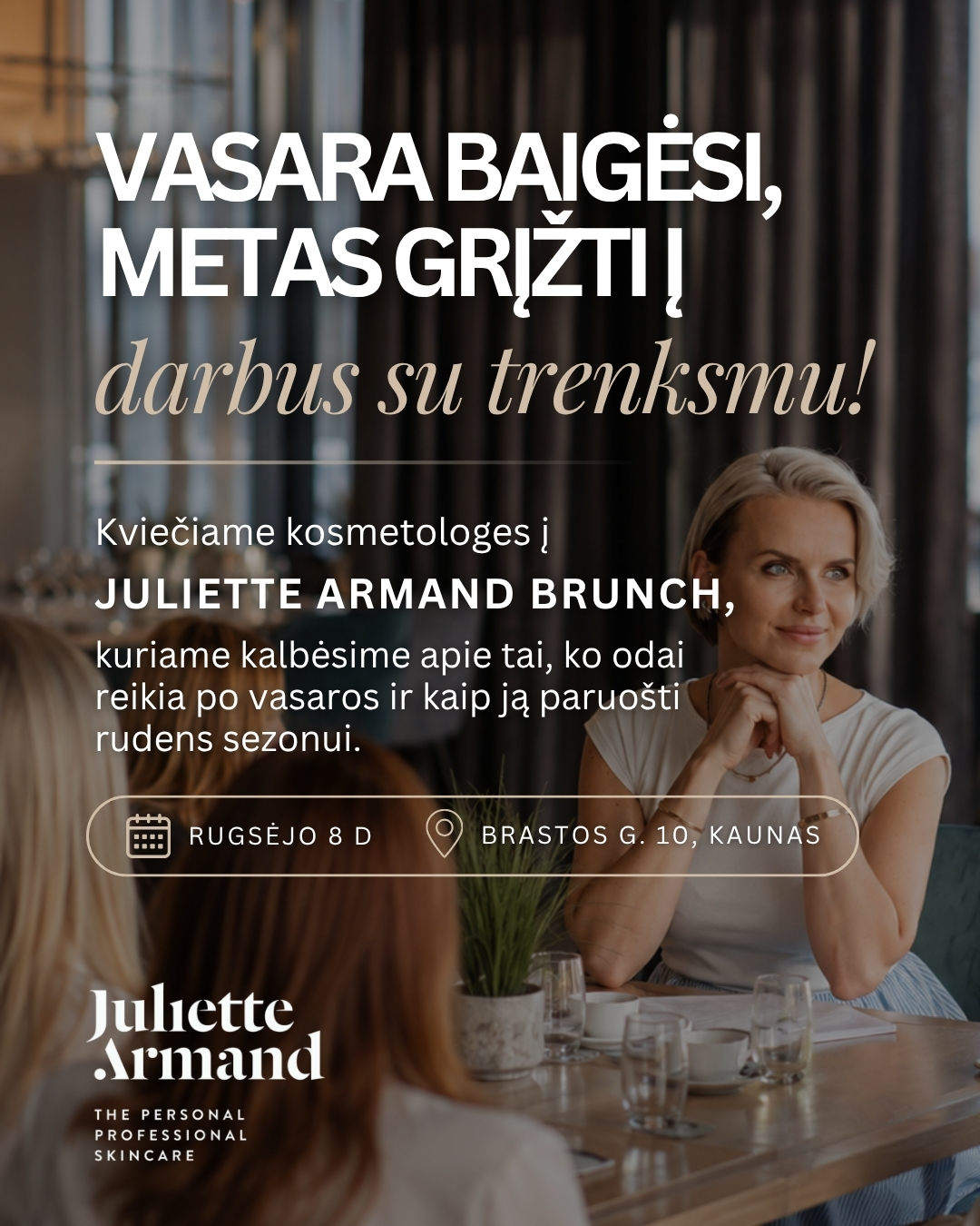 Mesoderma Events Facebook ad: Kviečiame į Juliette Armand BRUNCH