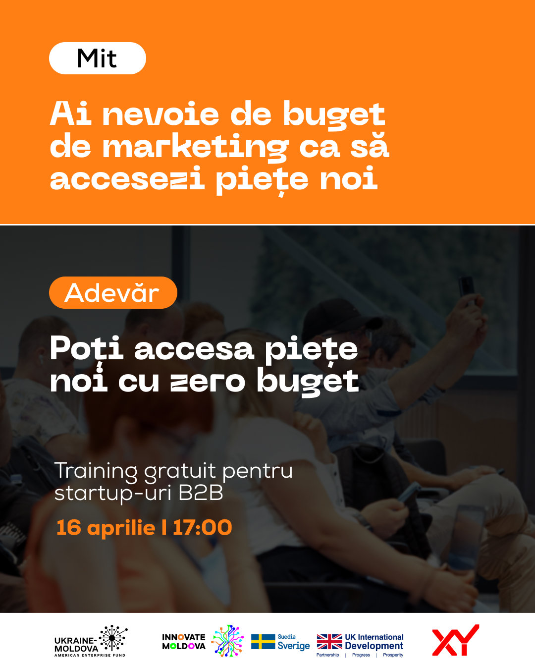 XY Partners Facebook ad: Participarea este gratuită. Completează formularul de…