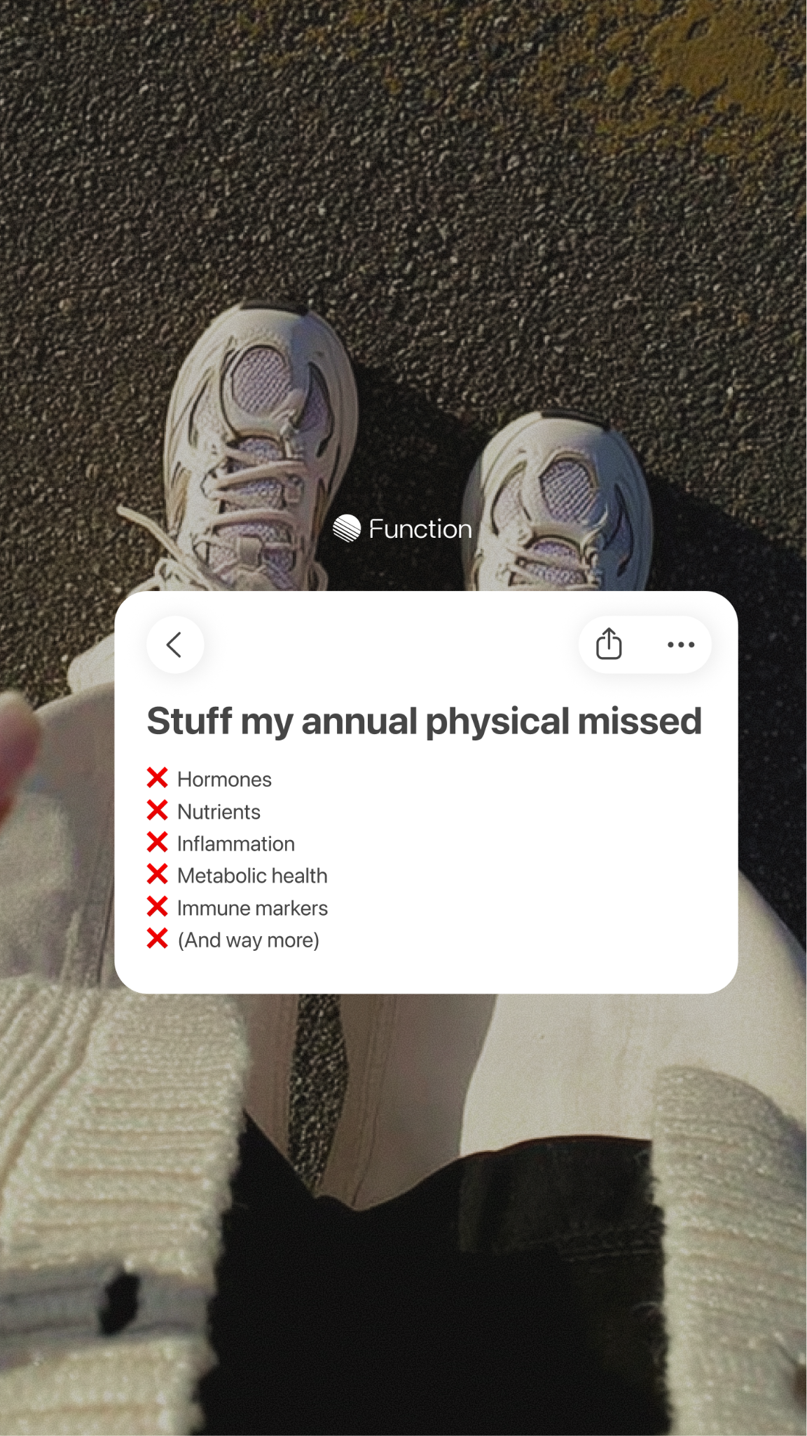 Function Health Facebook ad