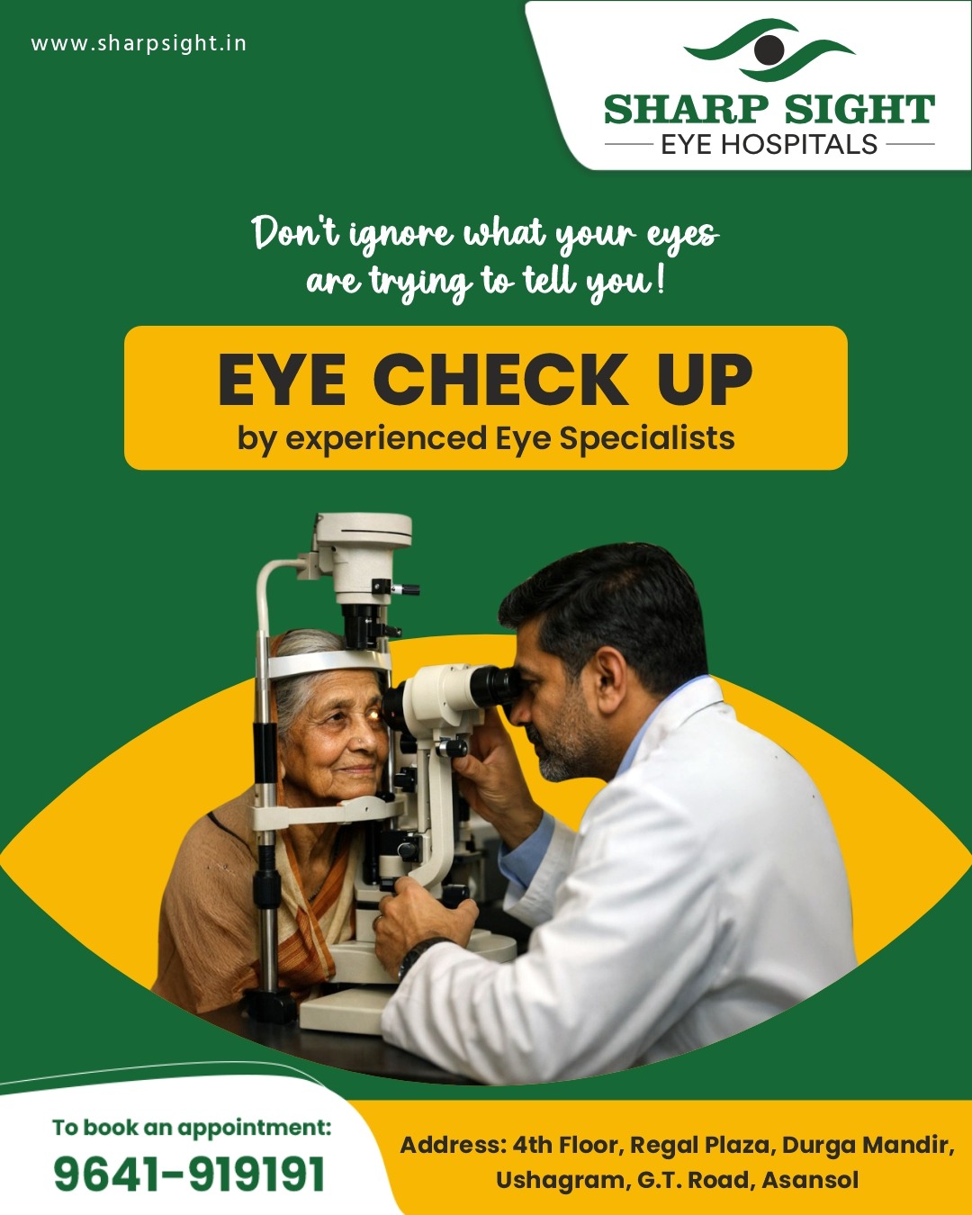 Sharp Sight Centre Facebook ad: Eye Problems? We’re Here to Help