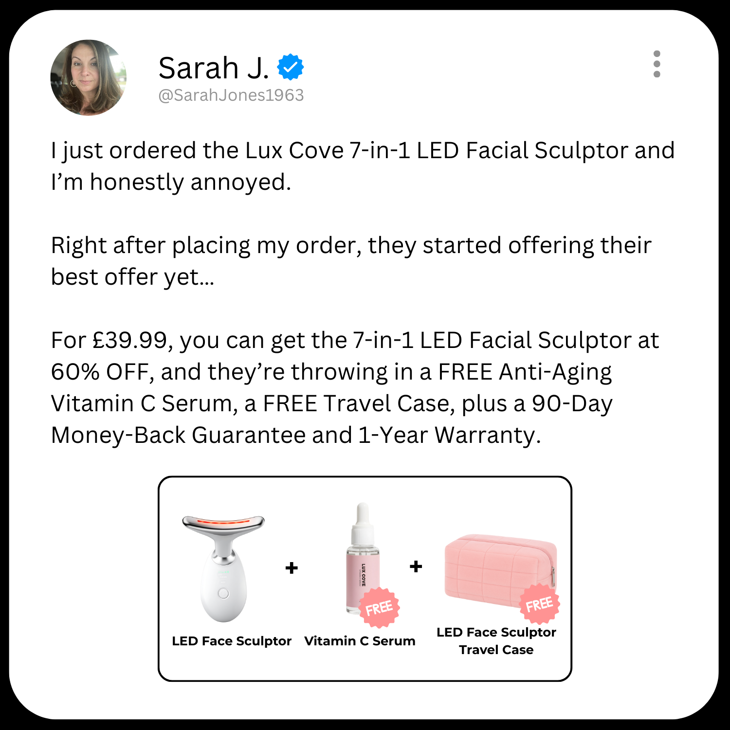 Lux Cove Facebook ad