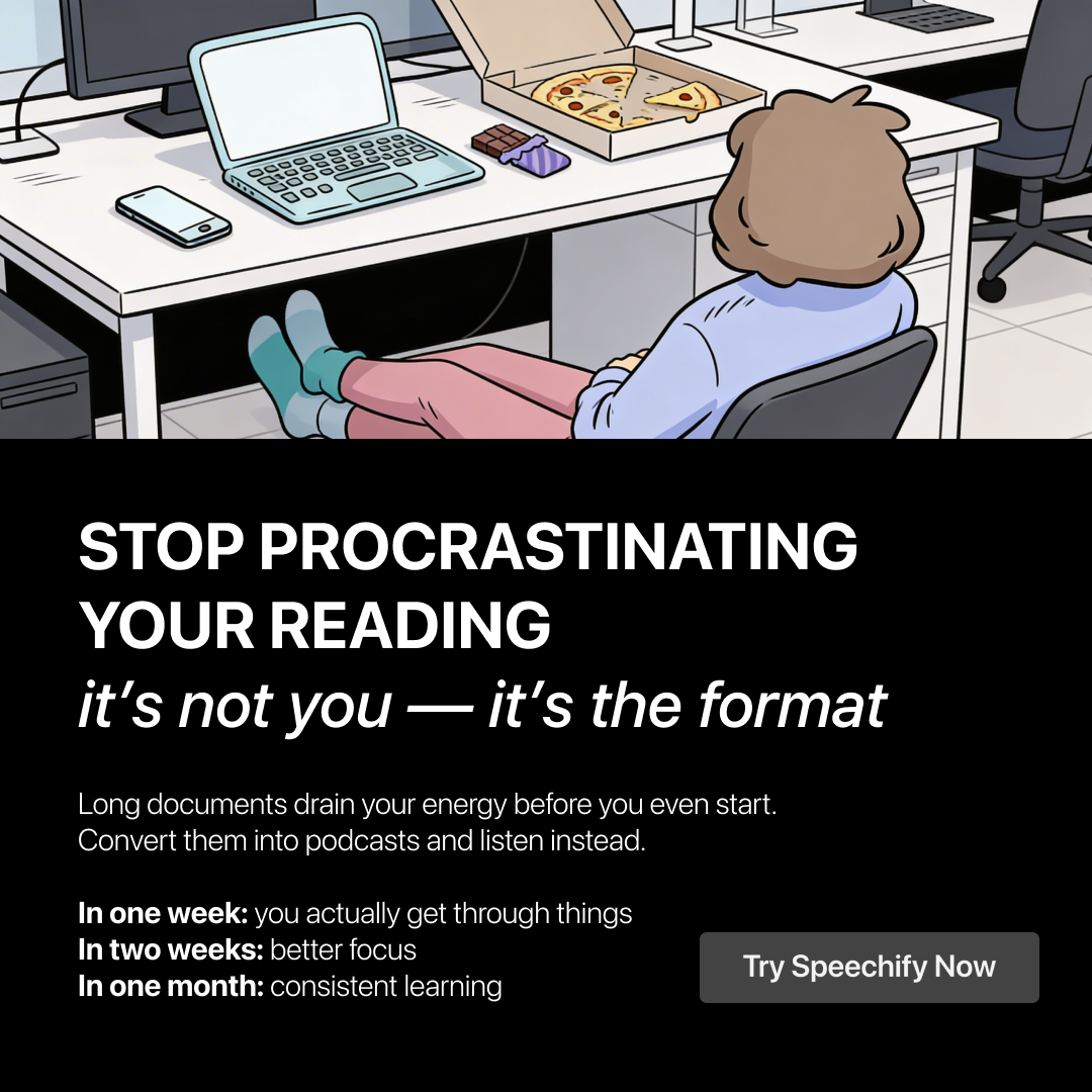 Speechify Facebook ad
