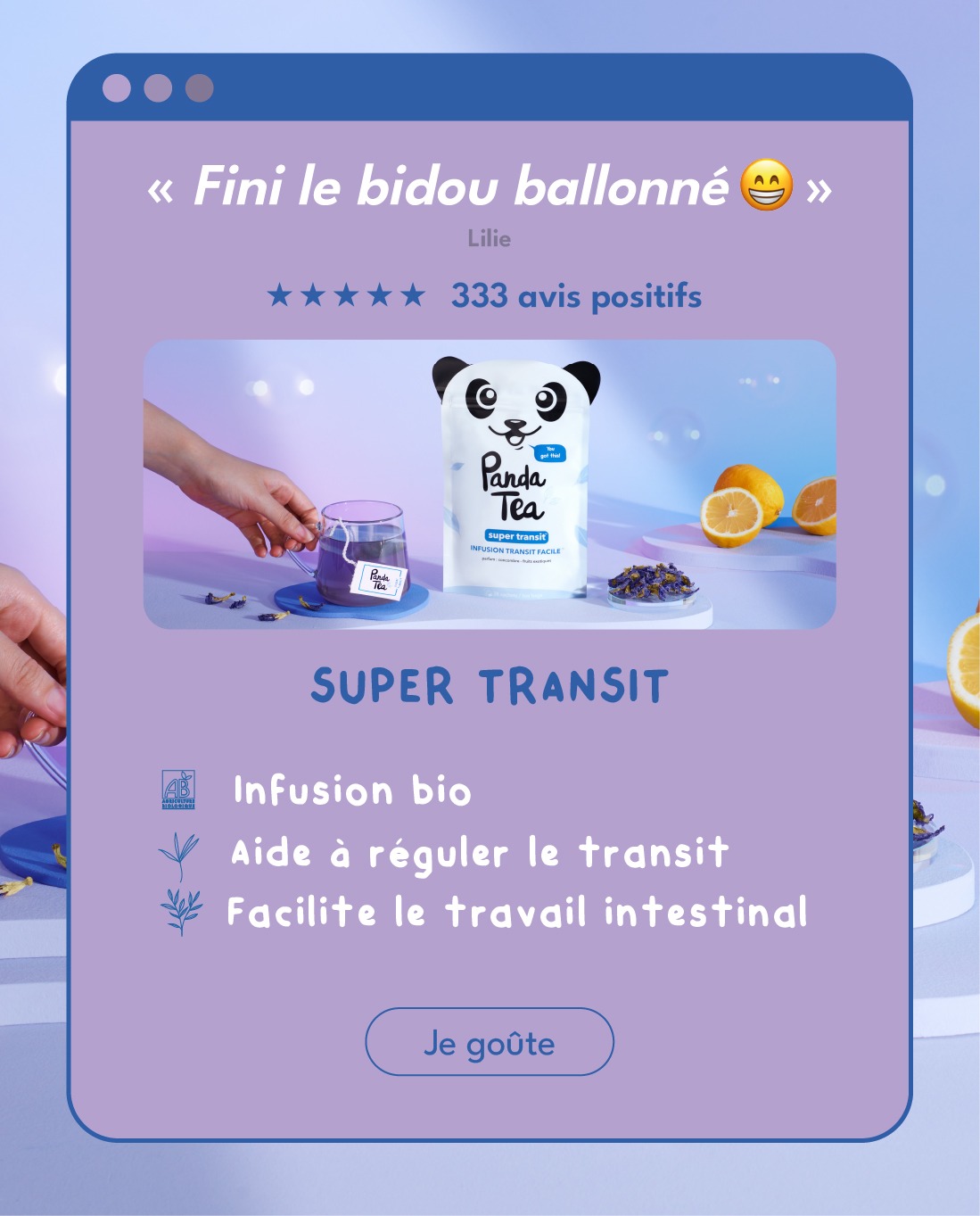 Panda Tea Facebook ad