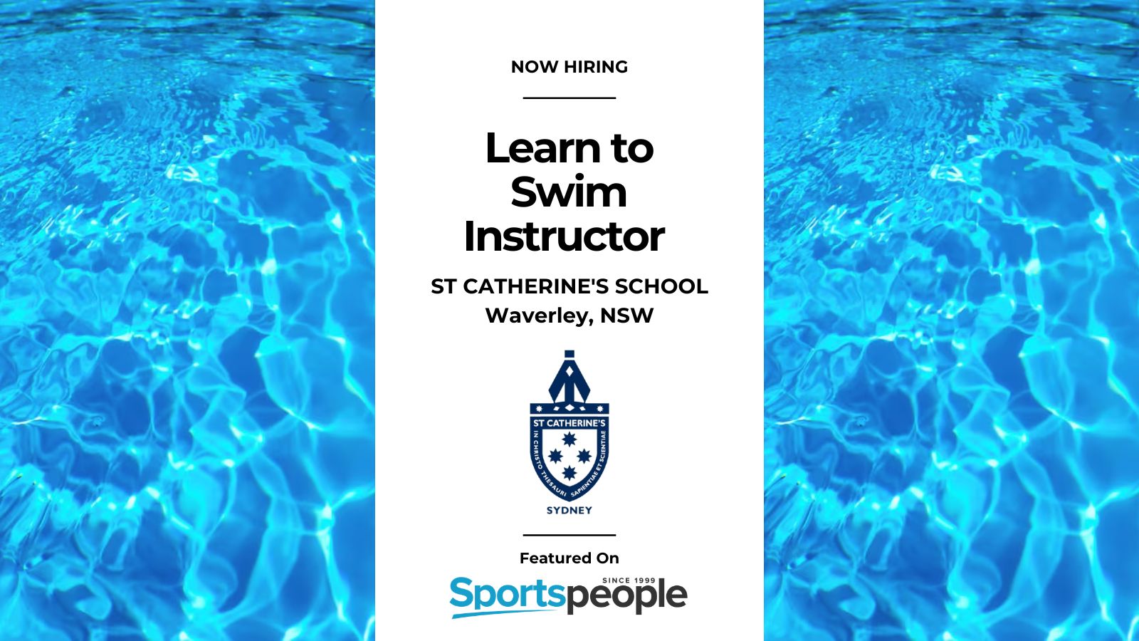 Sportspeople - Australia's Largest Sports Jobsite Facebook ad: Learn to Swim Instructor | St Catherine's School