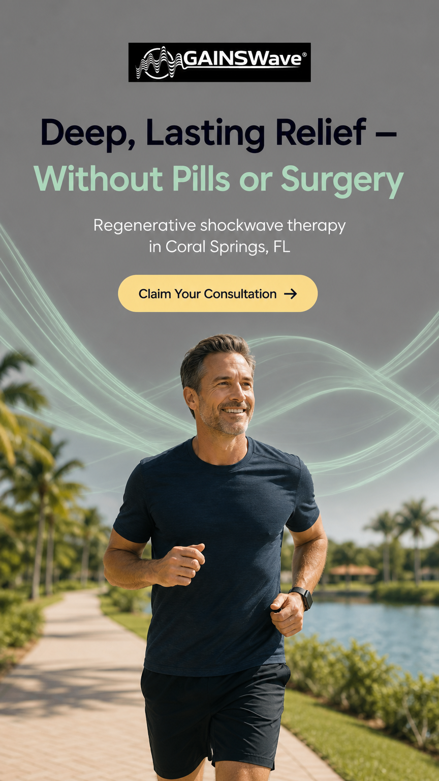 The Point of Wellness Facebook ad: New Pain Relief Option! Claim Your $49 Special Offer
