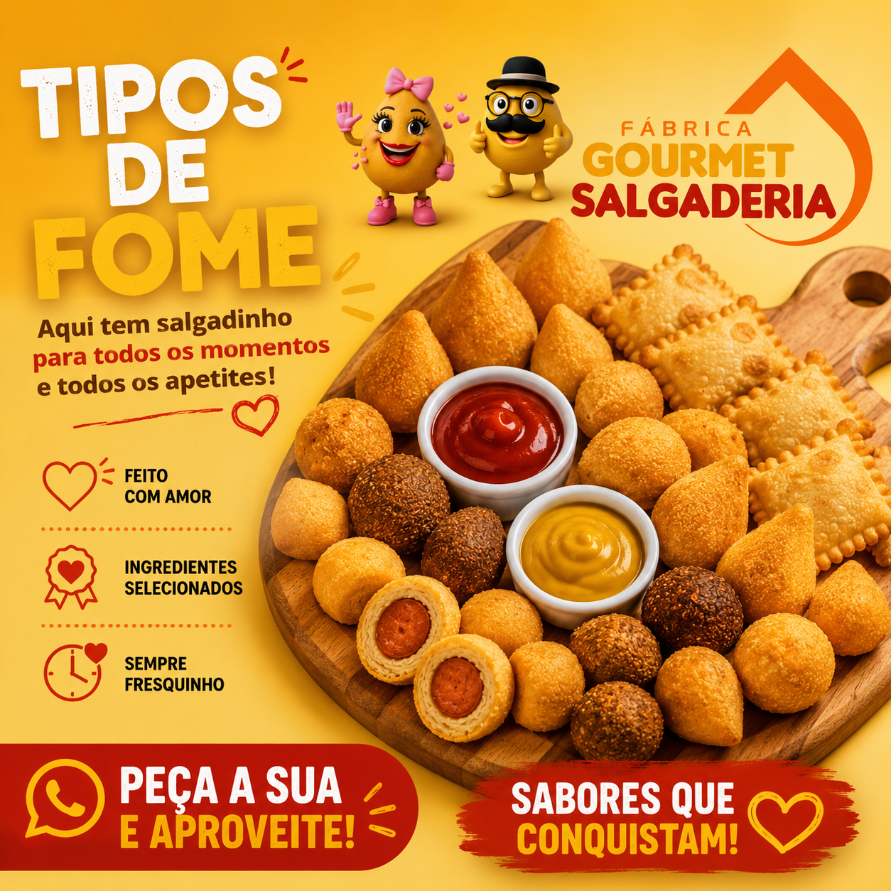 Fábrica Gourmet Salgaderia Facebook ad: Bateu aquela vontade de comer um salgado de…
