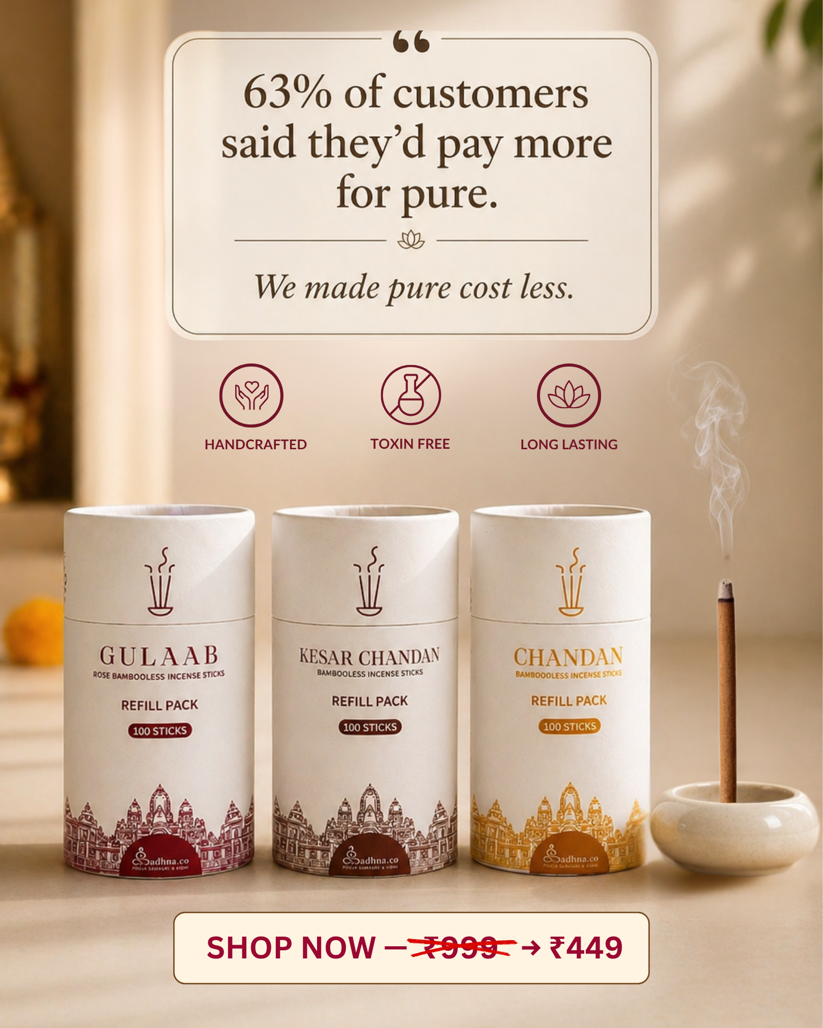 Sadhna.co Facebook ad