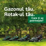 Bosch DIY and Garden Facebook ad: Prima întreţinere a gazonului din această primăvară merită…
