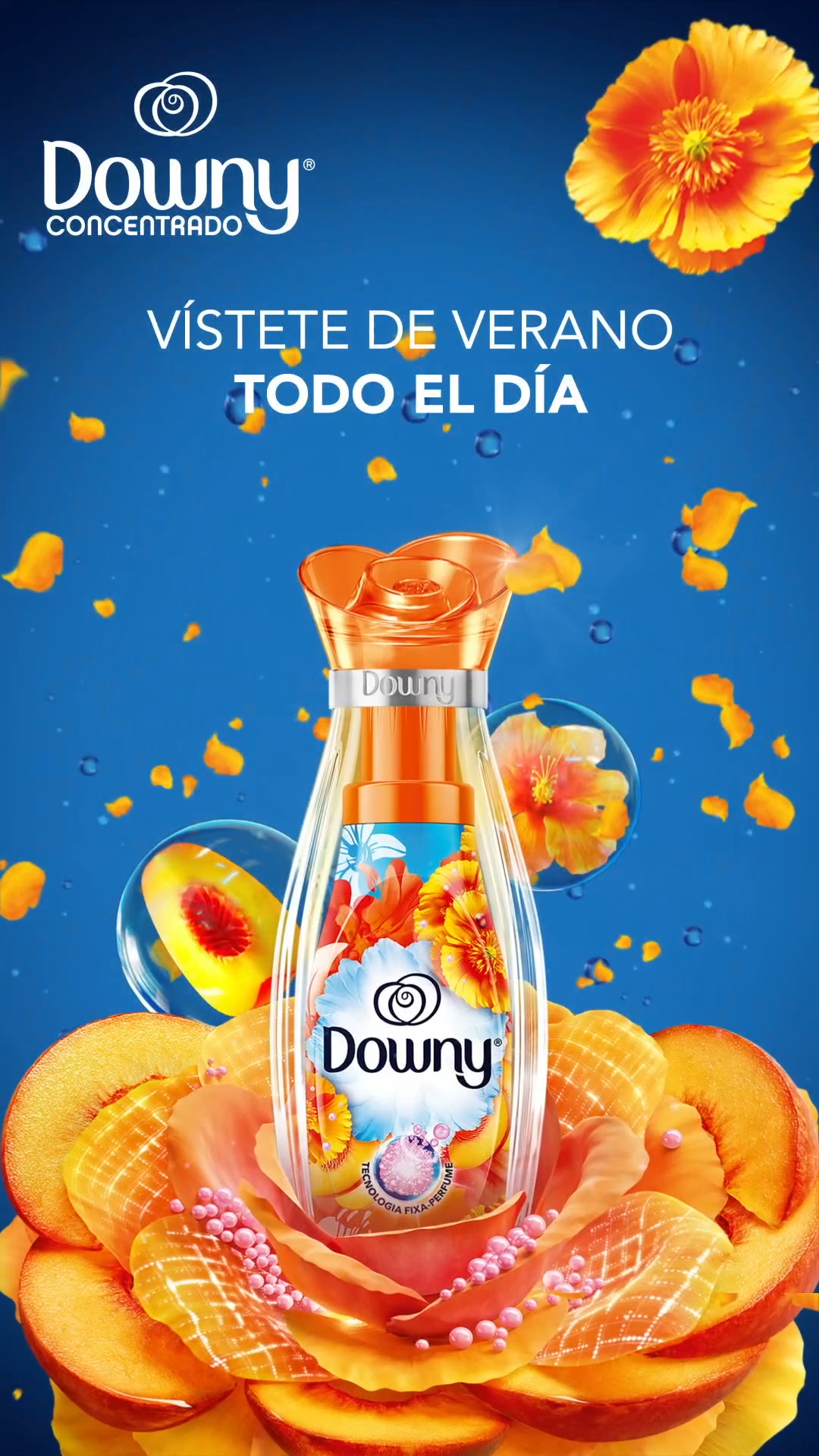 Downy Latino Facebook ad: Vístete de verano todo el día