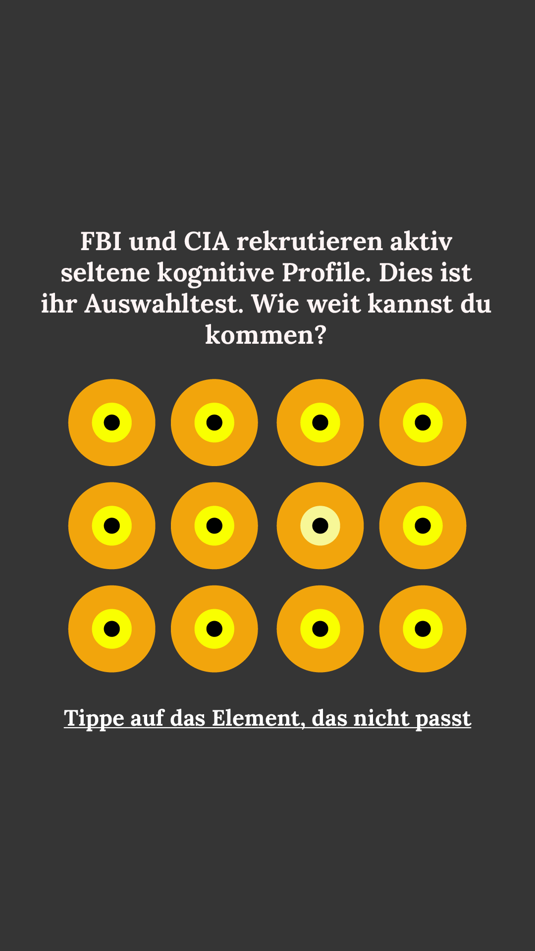 International Brain Test Facebook ad
