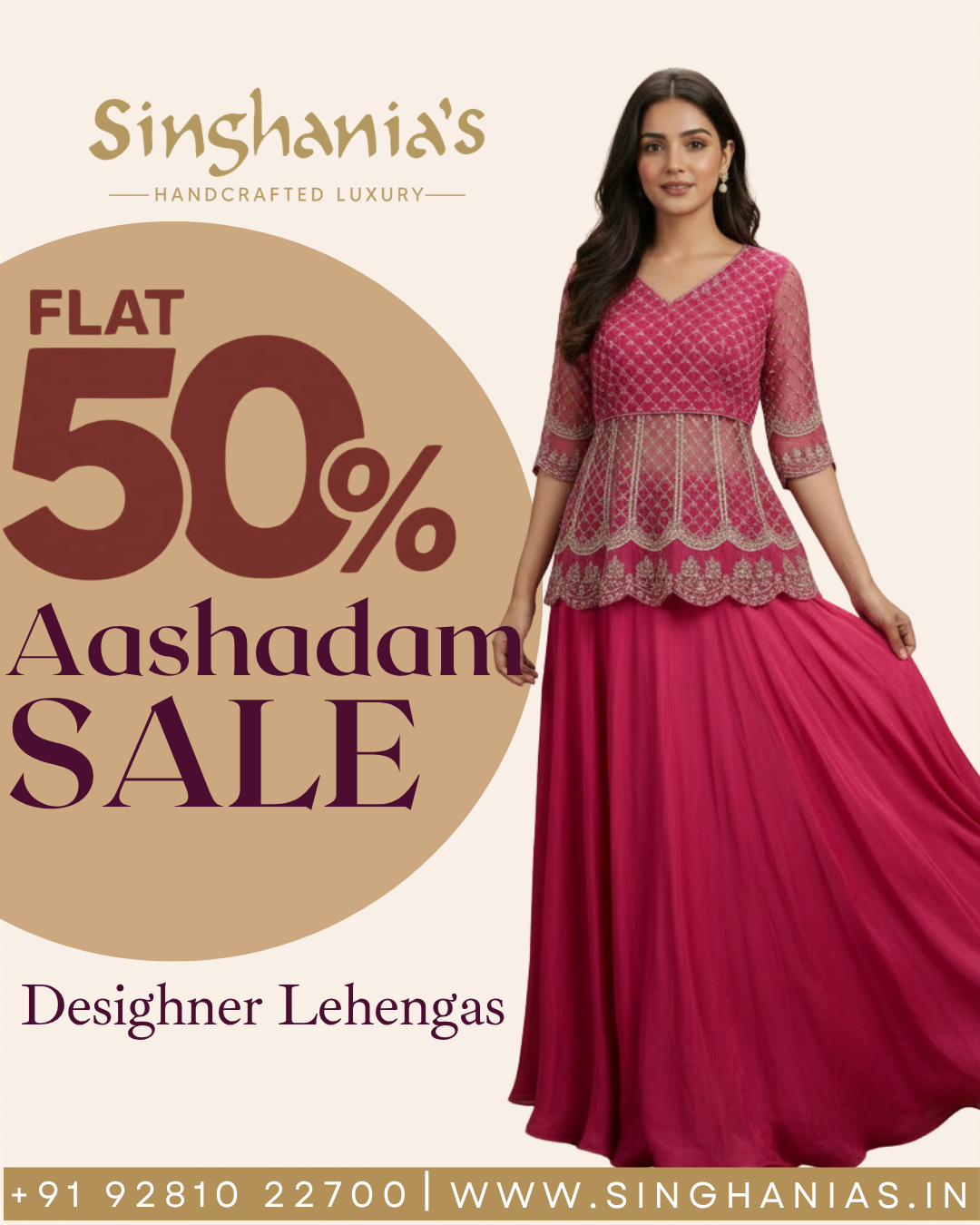 Singhania's Facebook ad: One collection. Endless elegance.