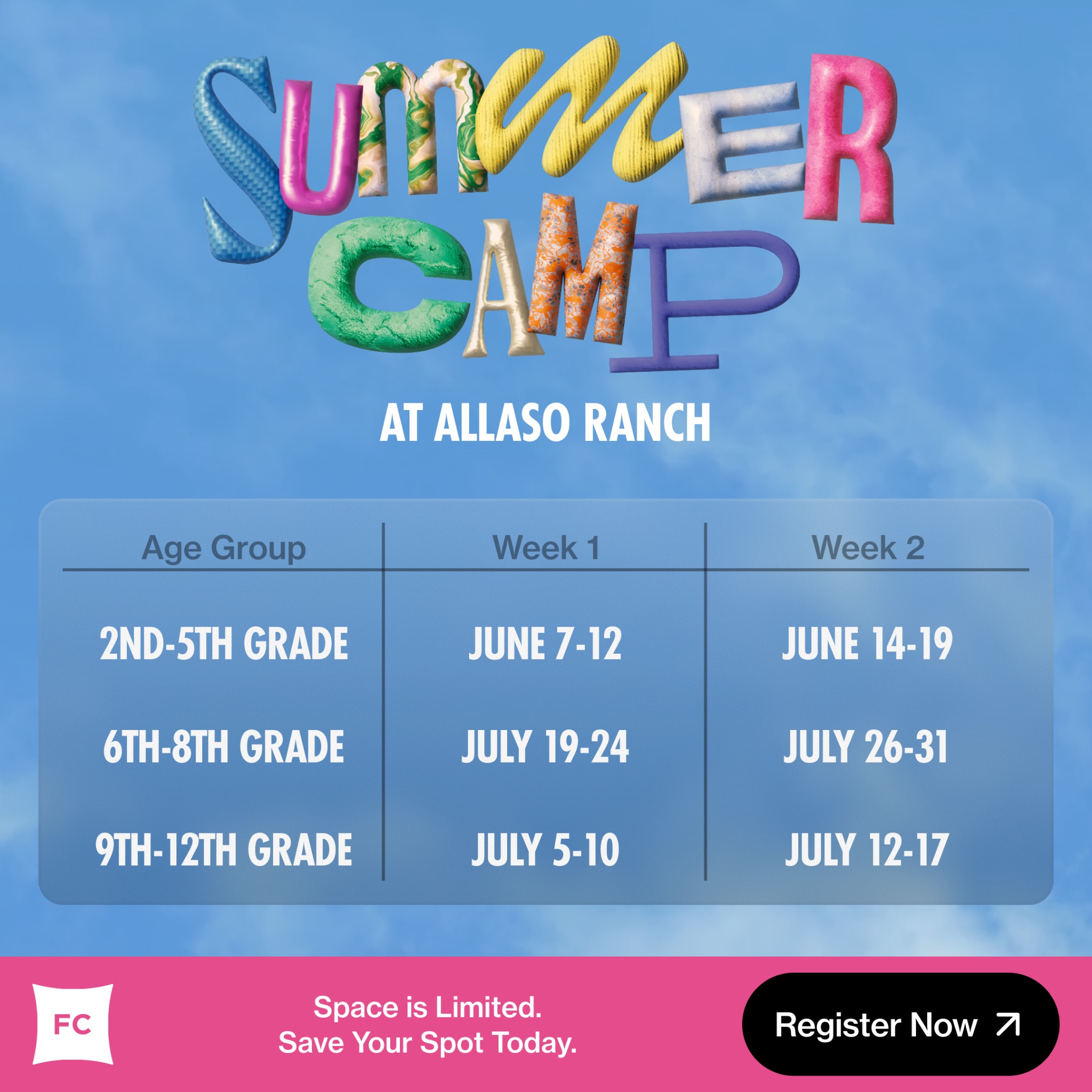 Fellowship Church Facebook ad: The Best Week of Summer