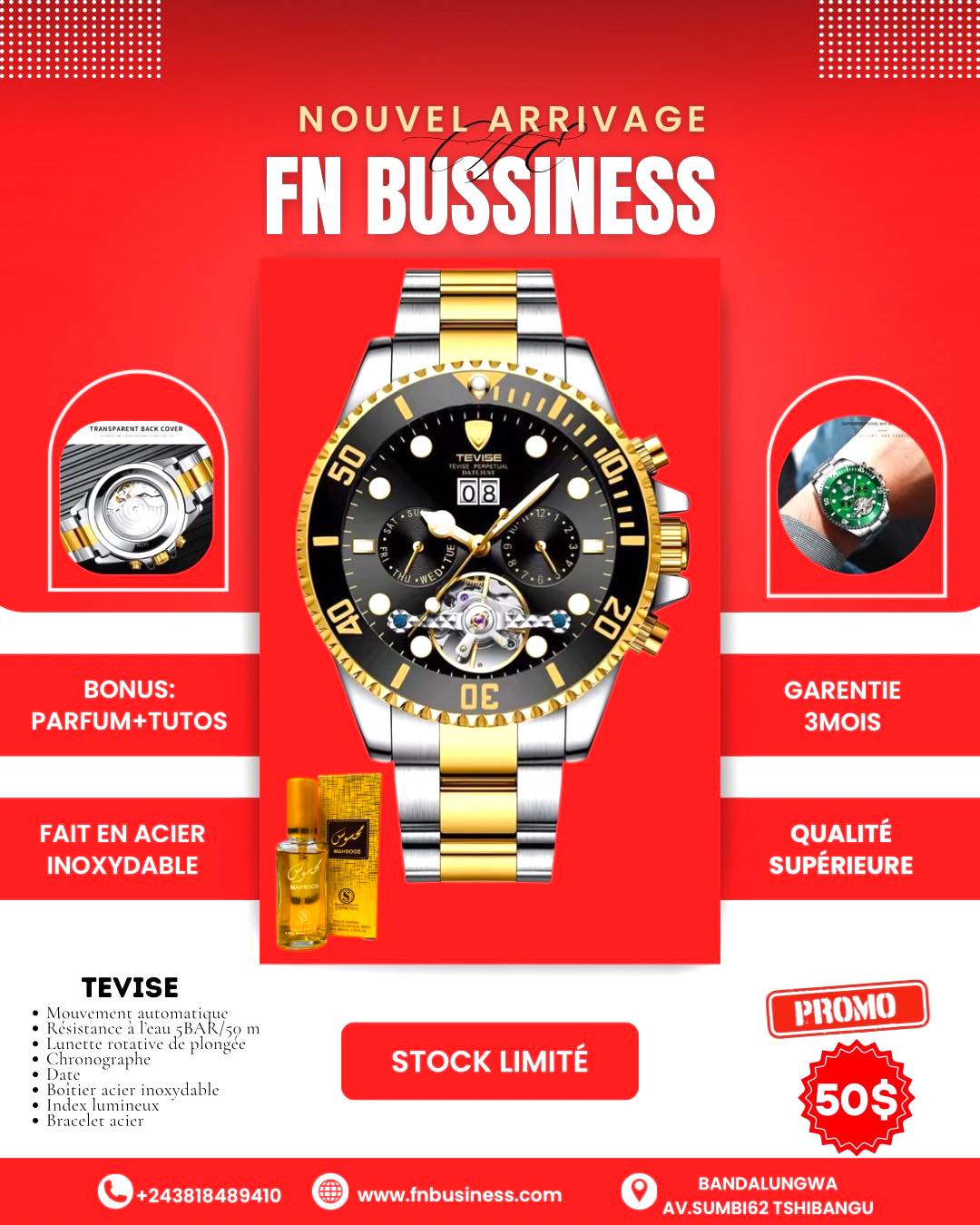 FN business Facebook ad: NOUVELLE COLLECTION DISPONIBLE