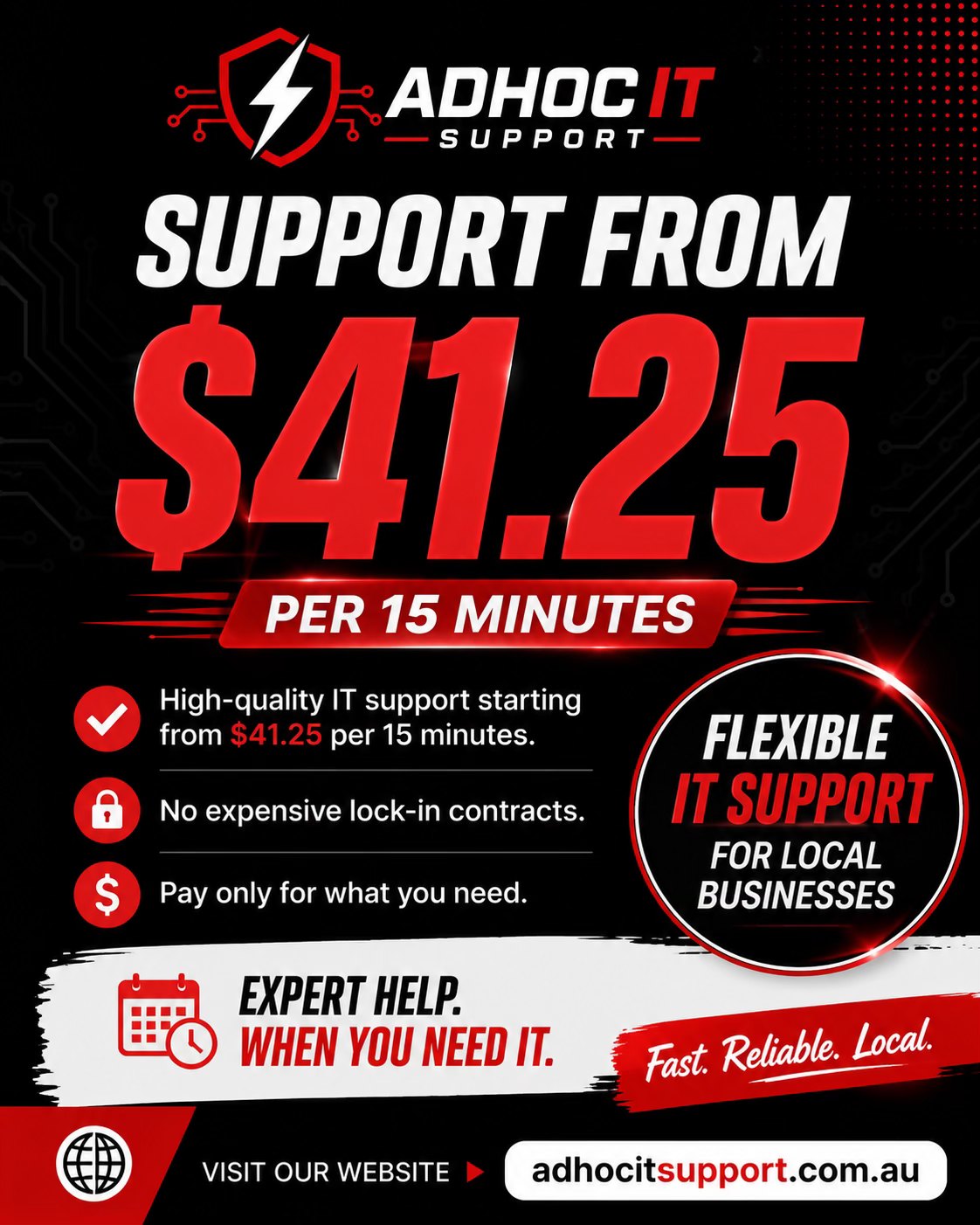 Adhoc It Support Facebook ad: Adhoc IT Support | Remote IT Support & Managed Services…