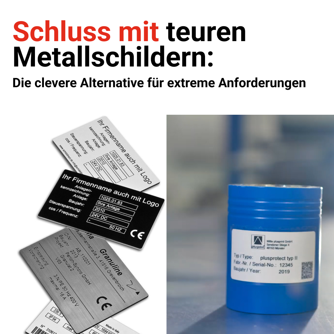 Witte Technology Facebook ad: Schluss mit teuren und unflexiblen Metallschildern