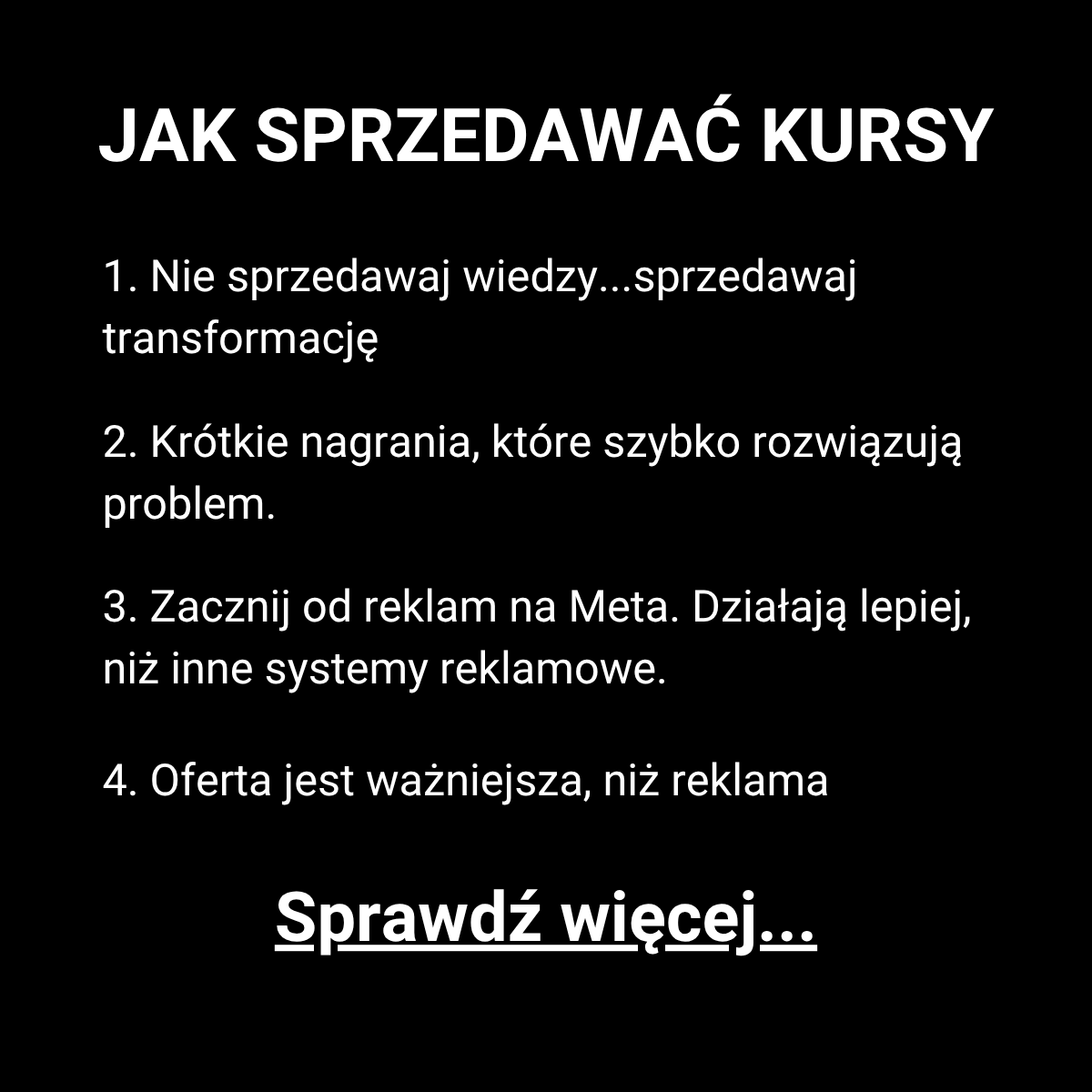 Adrian Kołodziej Facebook ad: Sprzedaż Kursów Bez Kampanii Okienkowych
