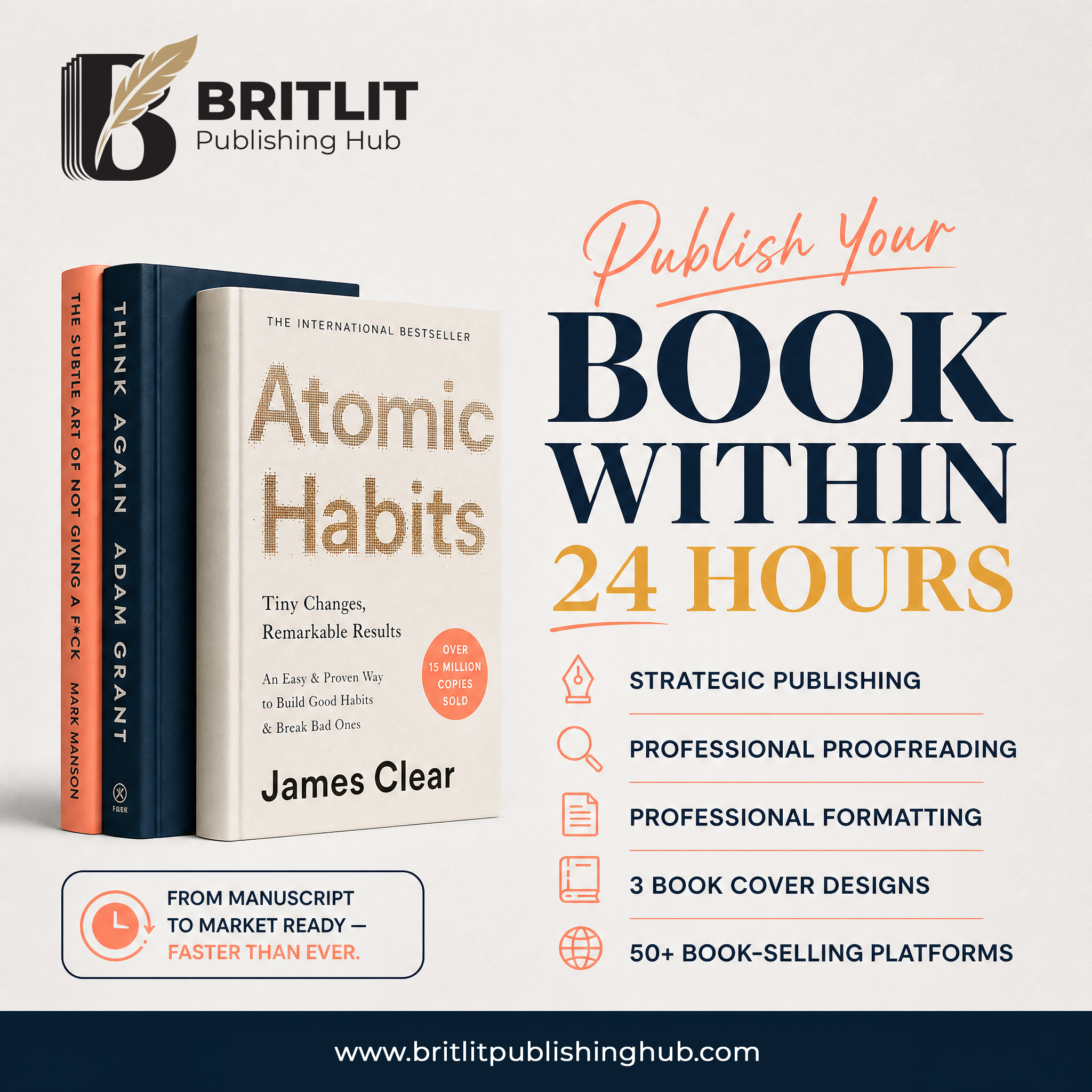 Britlit Publishing Hub Facebook ad: Get Published with Britlit Publishing Hub!