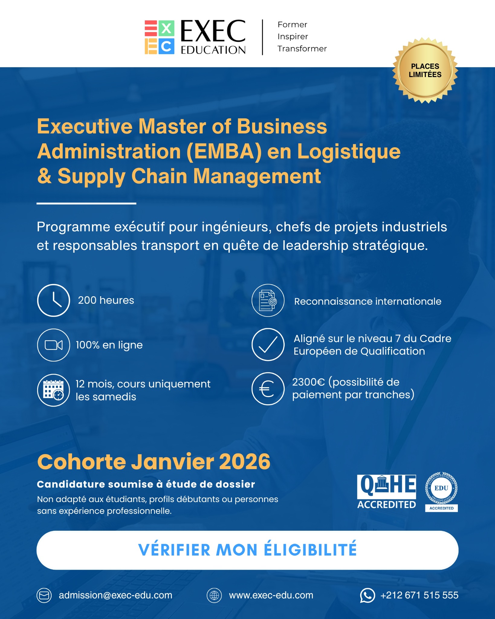 EXEC Education Facebook ad: Executive MBA Logistique & Supply Chain Management