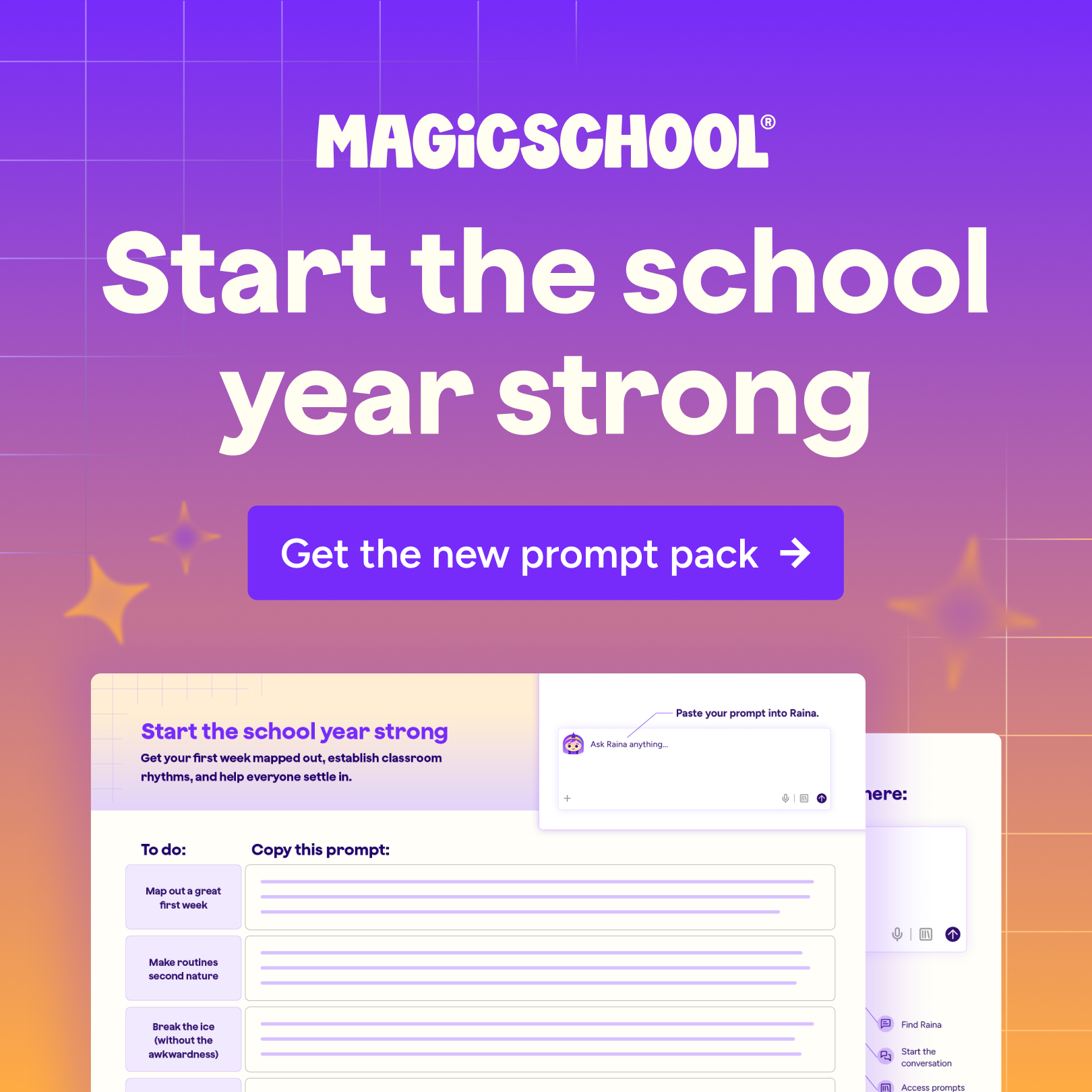 MagicSchool.ai Facebook ad: Get the free prompt pack