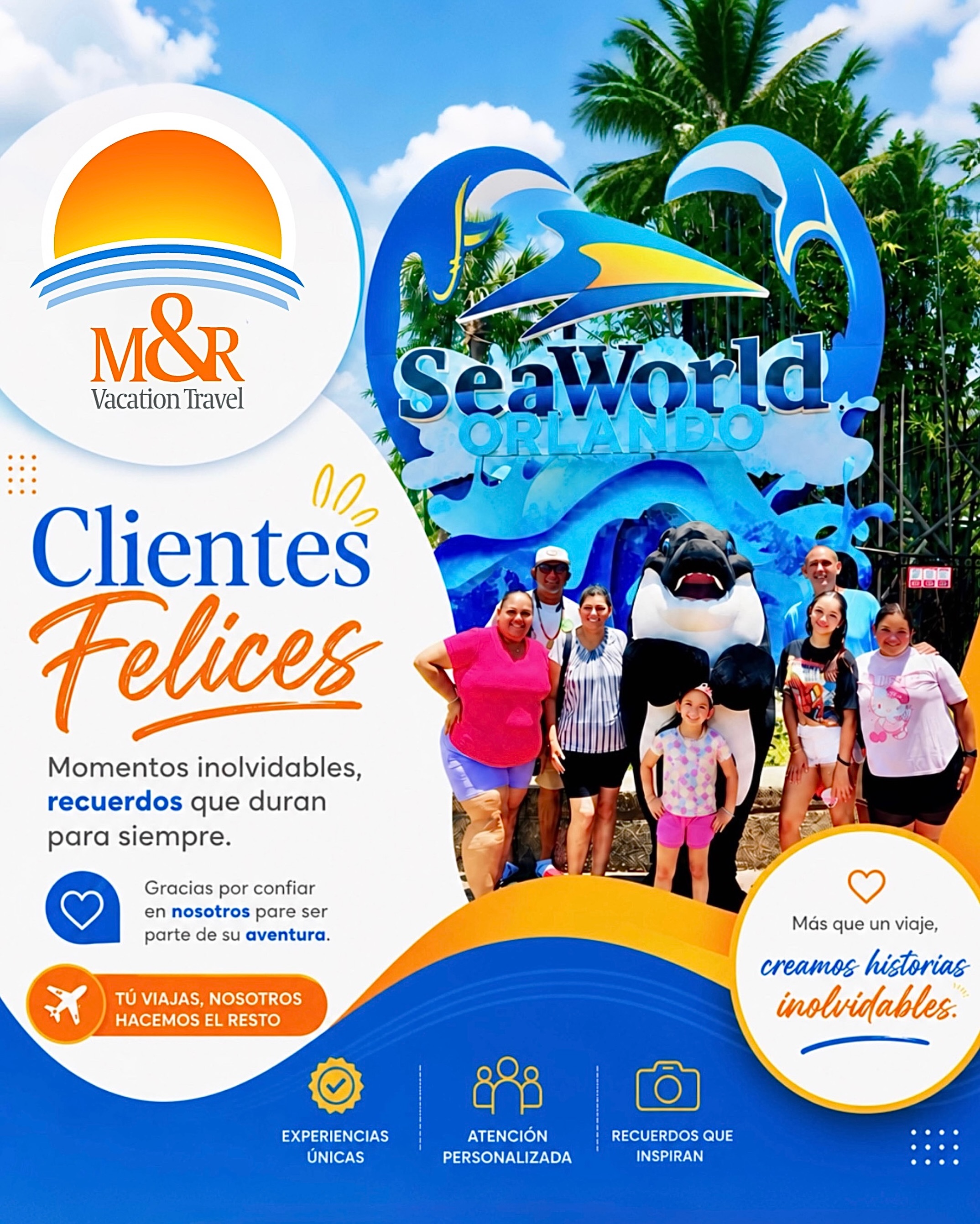 M&R Vacation Travel Facebook ad: ¡Tus vacaciones soñadas en Orlando están a un…