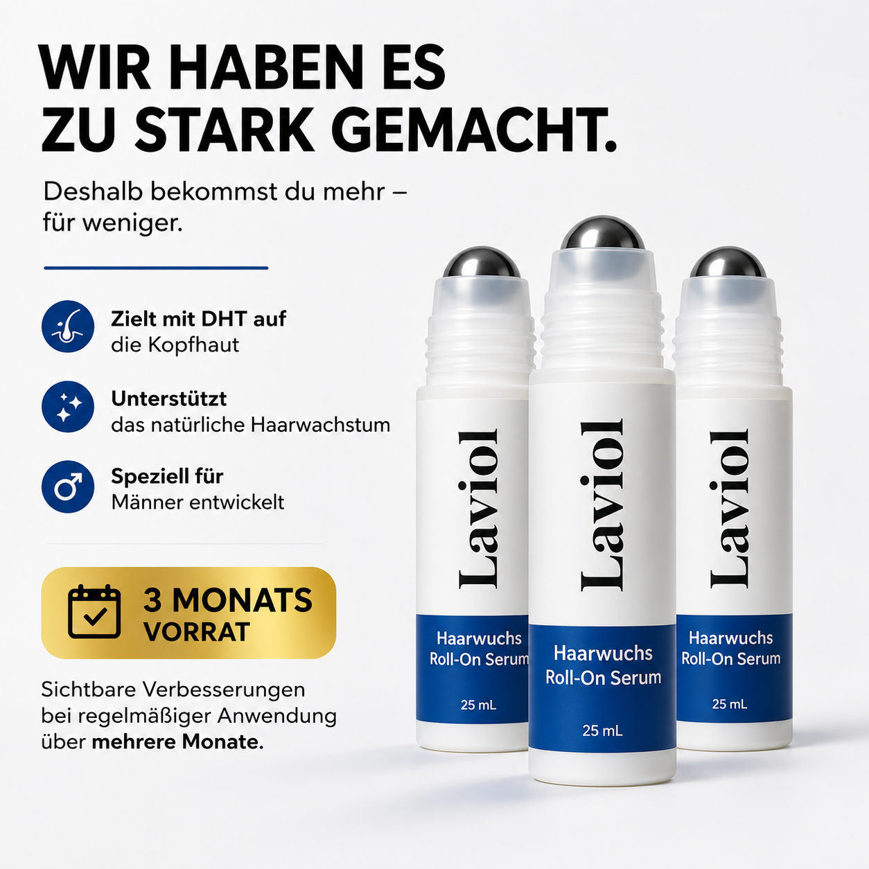 Lameo Facebook ad: Das Serum, das jede andere Lösung gegen Haarausfall ersetzt.