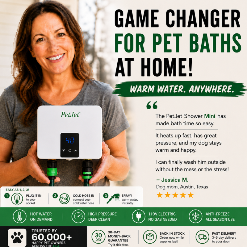 Petjetco Facebook ad: Turn your tap into a dog wash station!