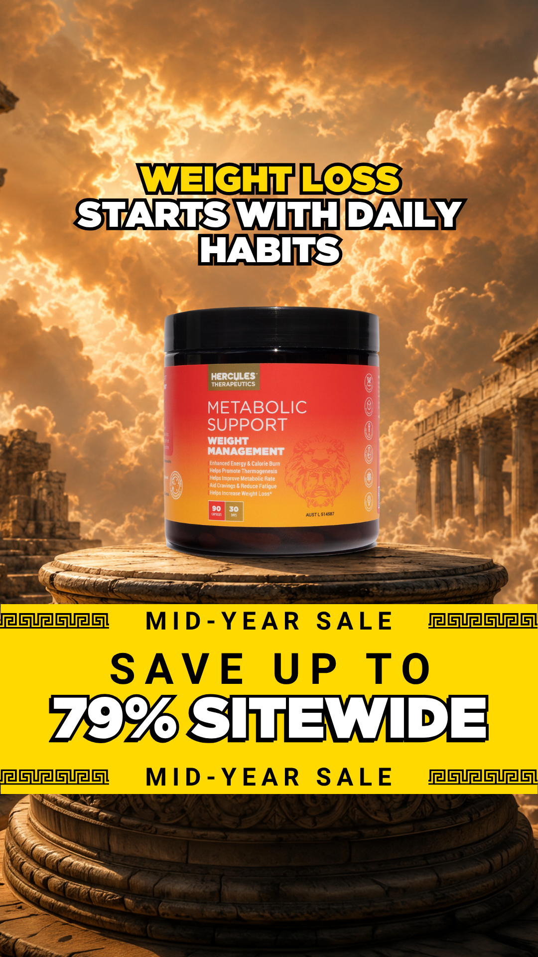 Hercules Supplements Aust Facebook ad