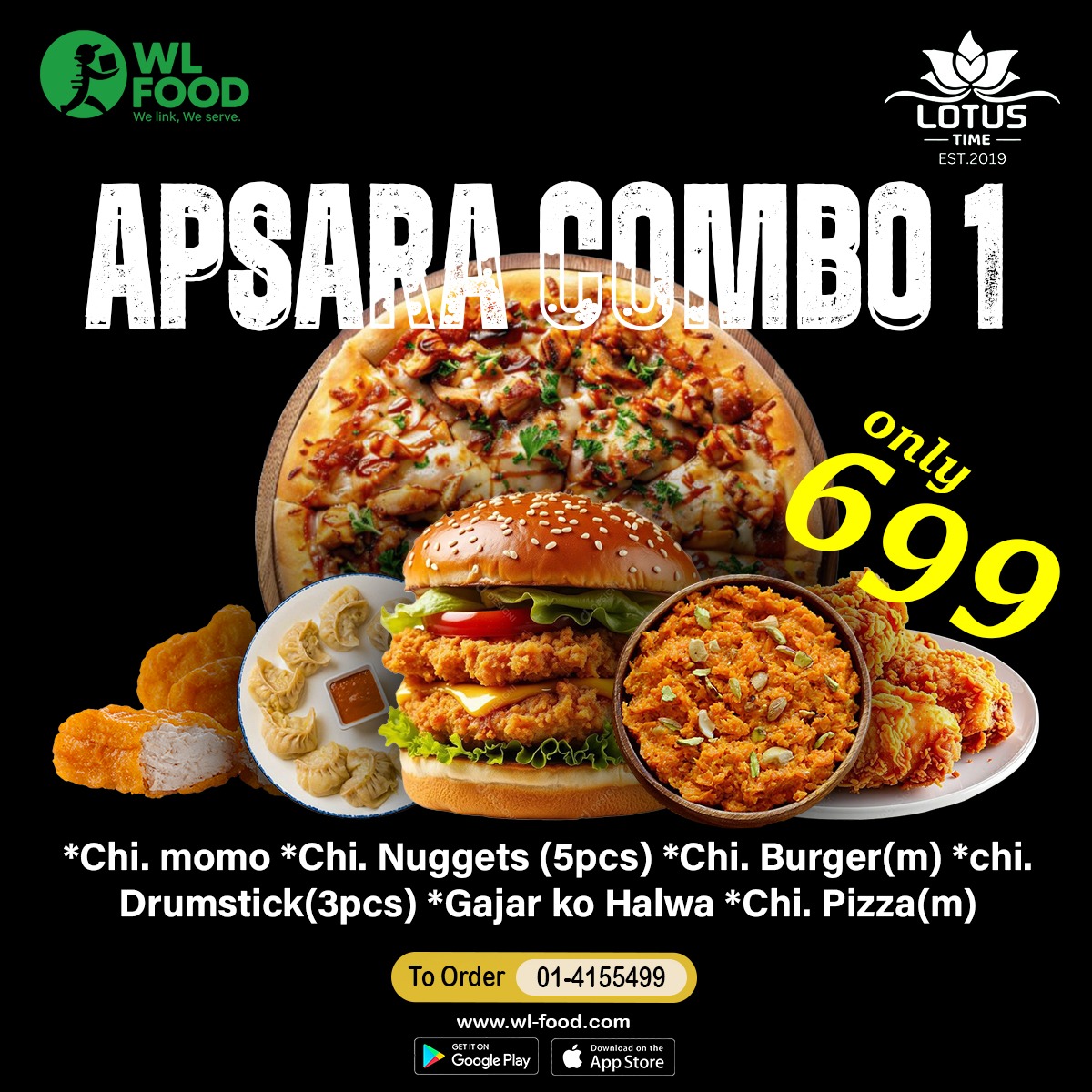 WL Food 24 Hour Food Delivery Facebook ad from Feb 10, 2026
