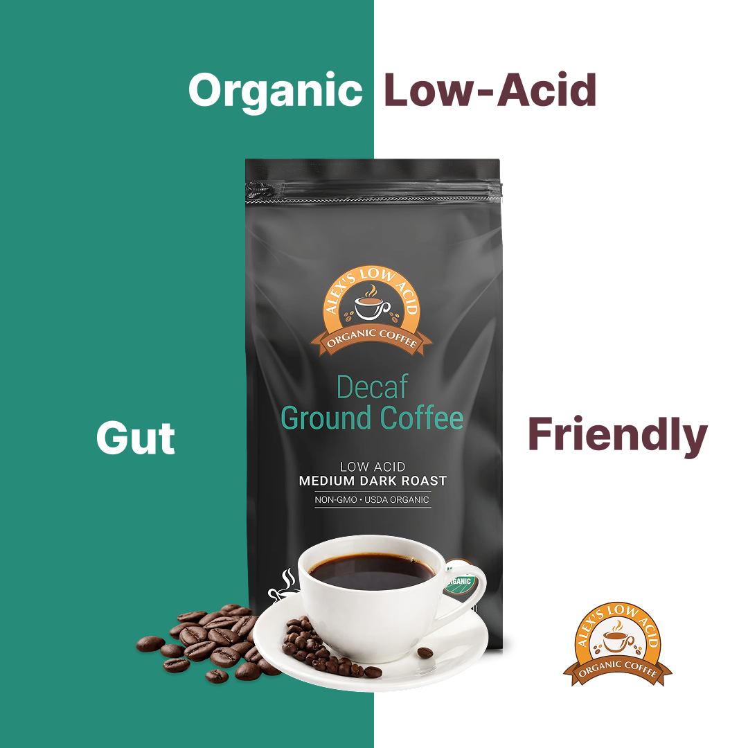 Alex's Low-Acid Organic Coffee Facebook ad