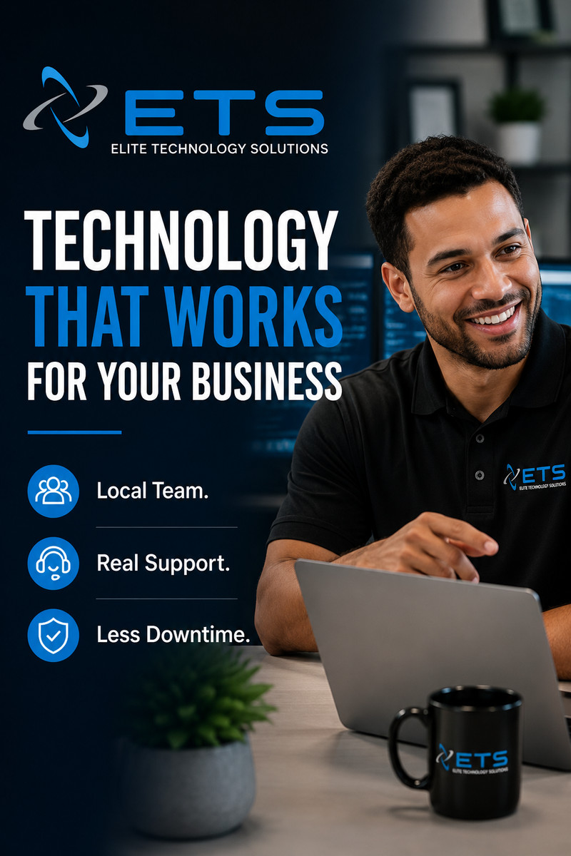 Elite Technology Solutions, LLC. Facebook ad: Technology That Works For Your Business