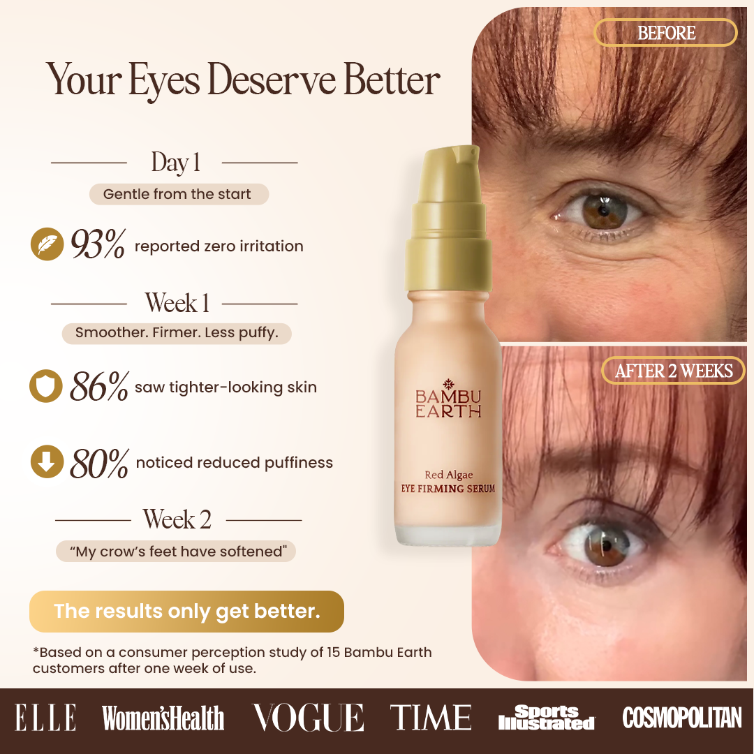 Bambu Earth Facebook ad: Gentle firming eye serum