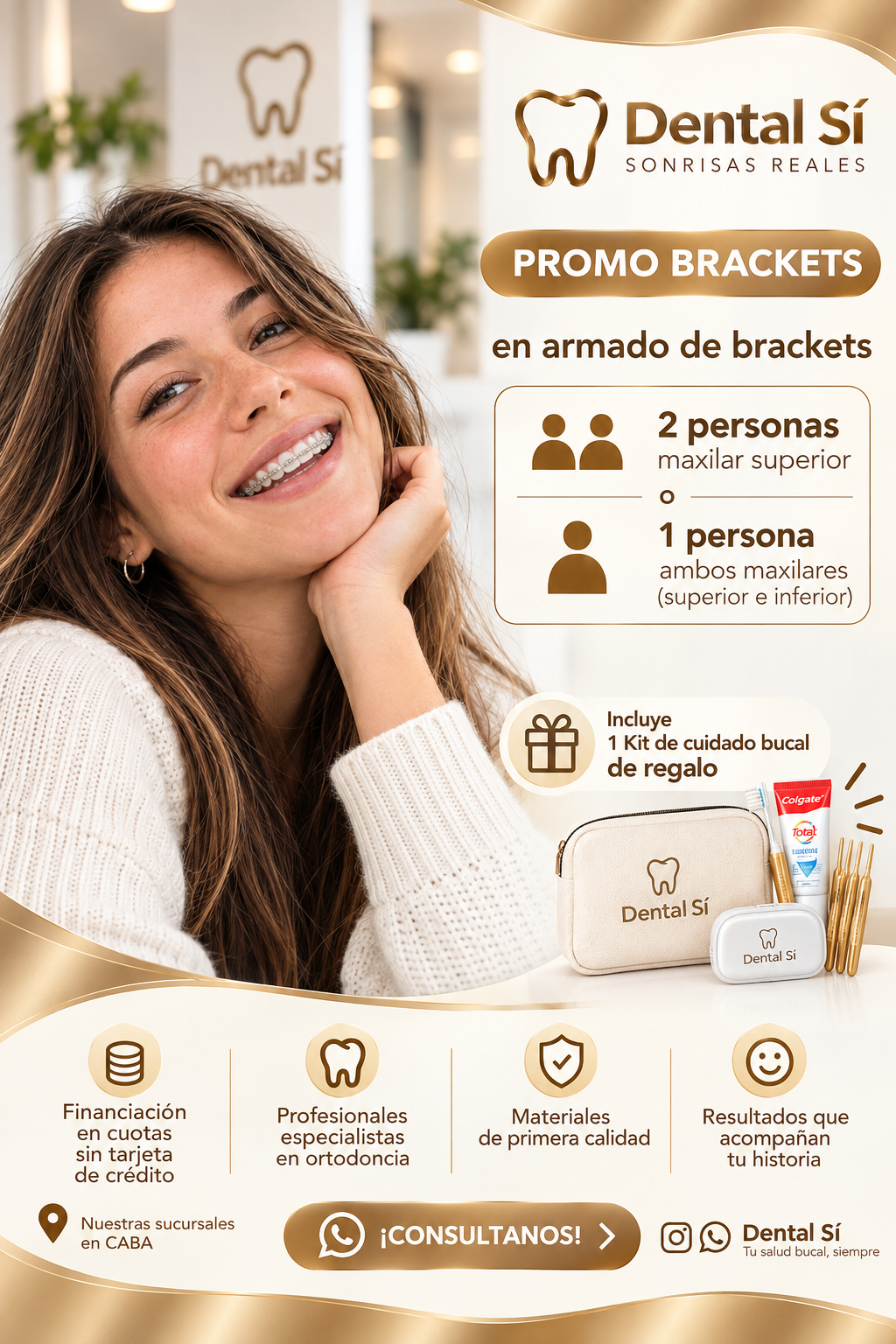 Dental Si Rosario Facebook ad: ¡Brackets a tu alcance!
