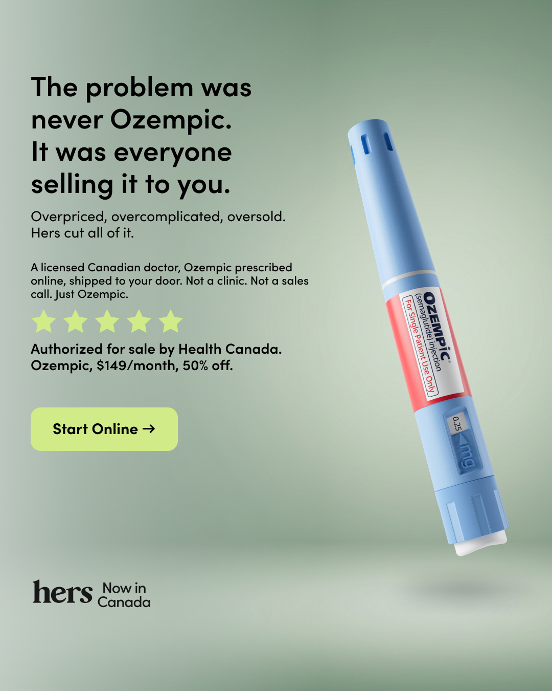 Hers Facebook ad