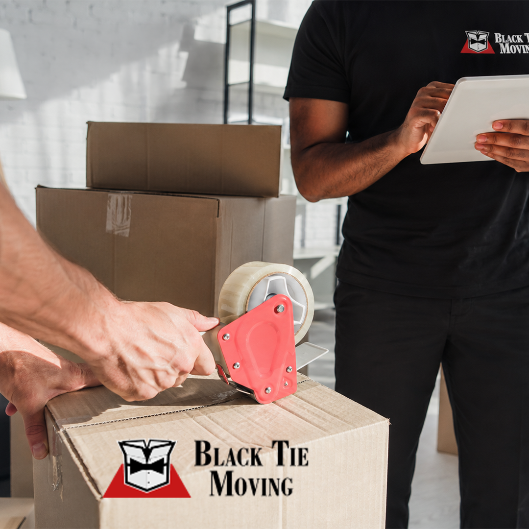 Black Tie Moving Services Facebook ad: Book Your Black Tie Move