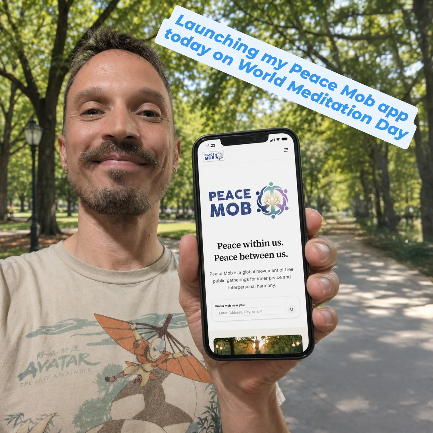 oshananand Facebook ad: Today, on World Meditation Day, I'm launching Peace…