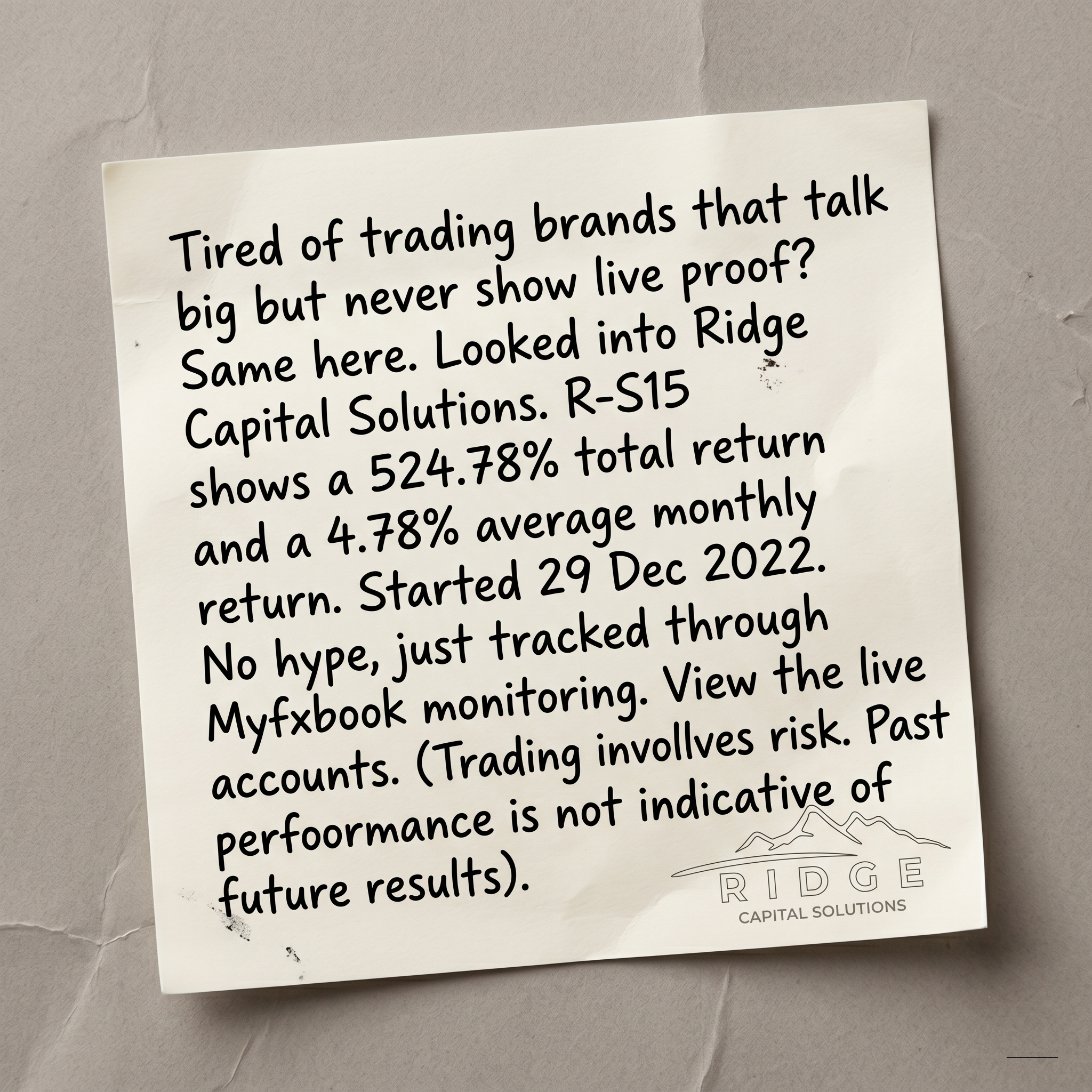 Ridge Capital Solutions Facebook ad