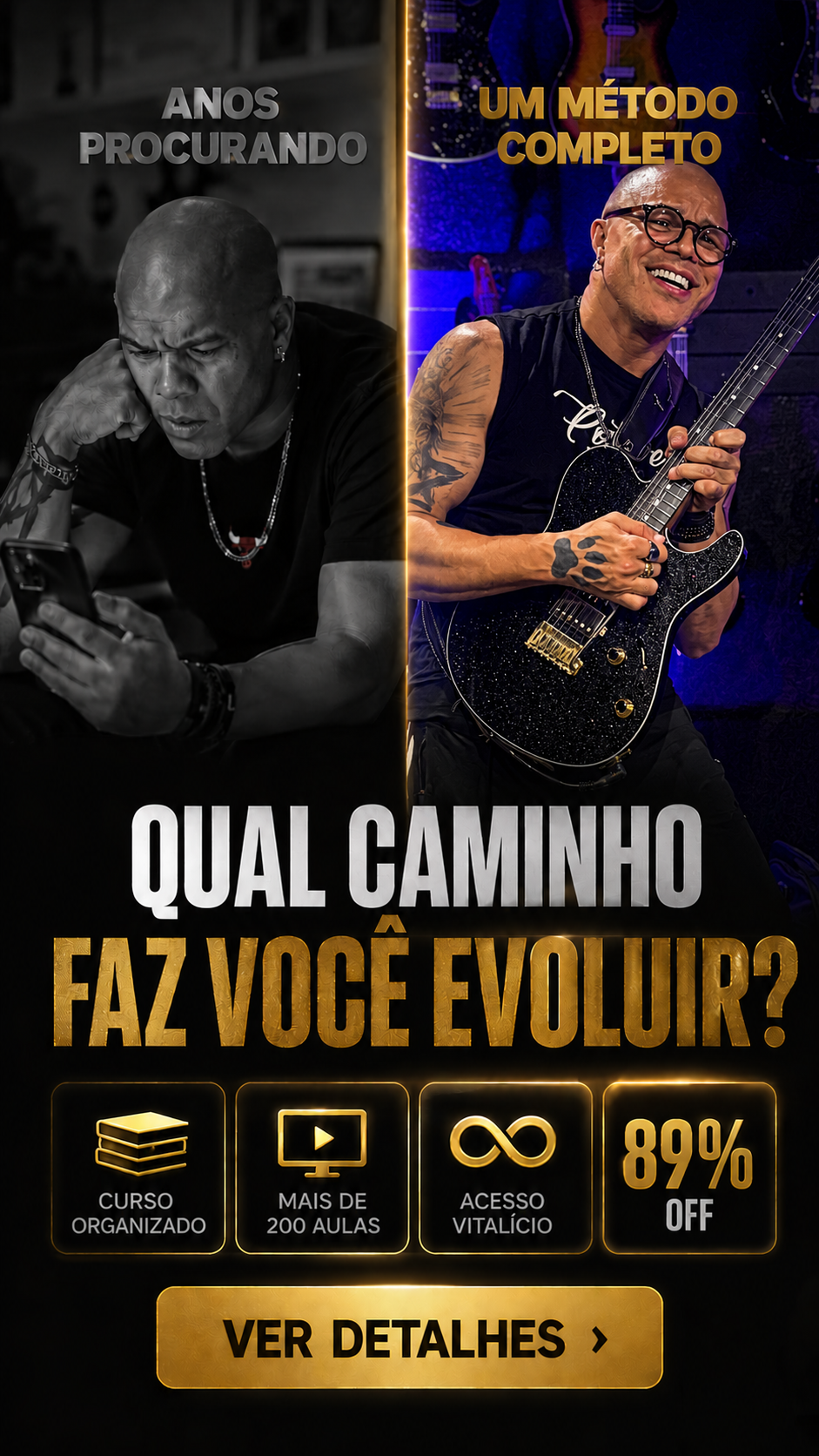 Cacau Santos Facebook ad: Pare de ignorar sua evolução na guitarra.