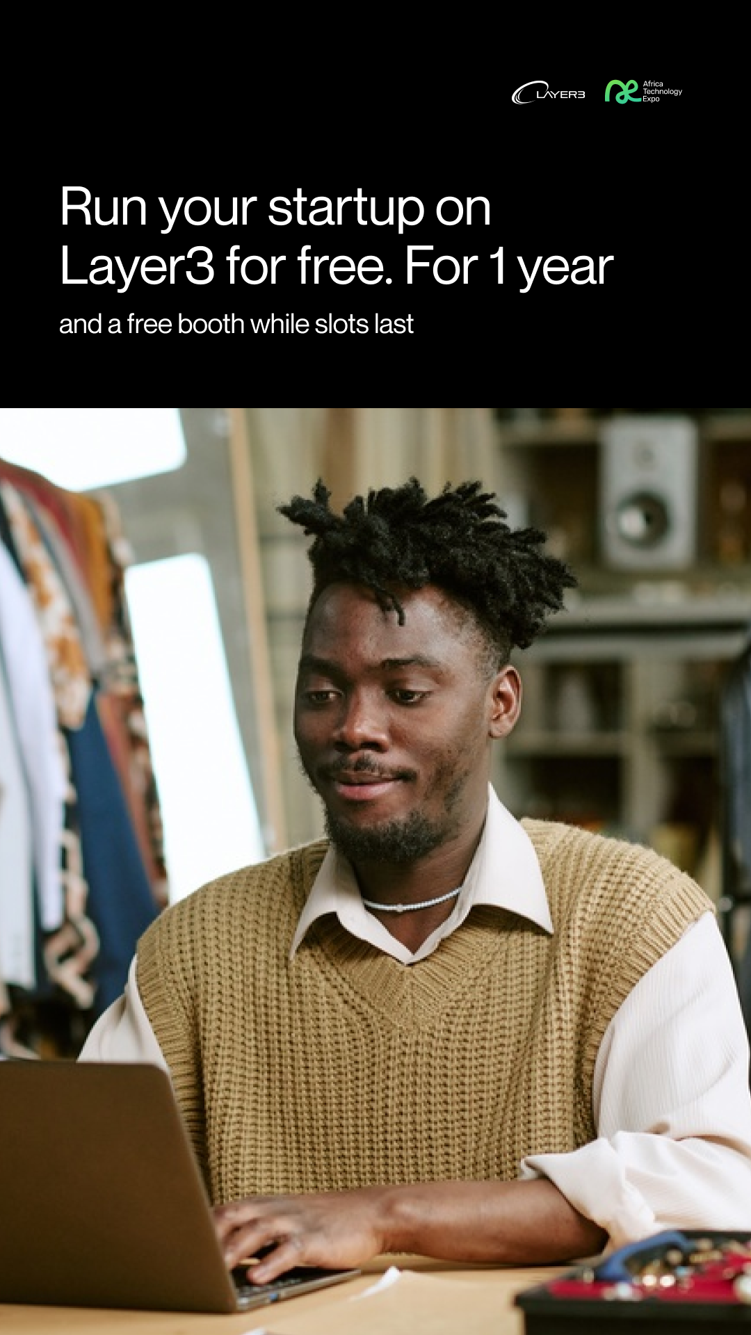 Africa Technology Expo Facebook ad from Apr 24, 2026