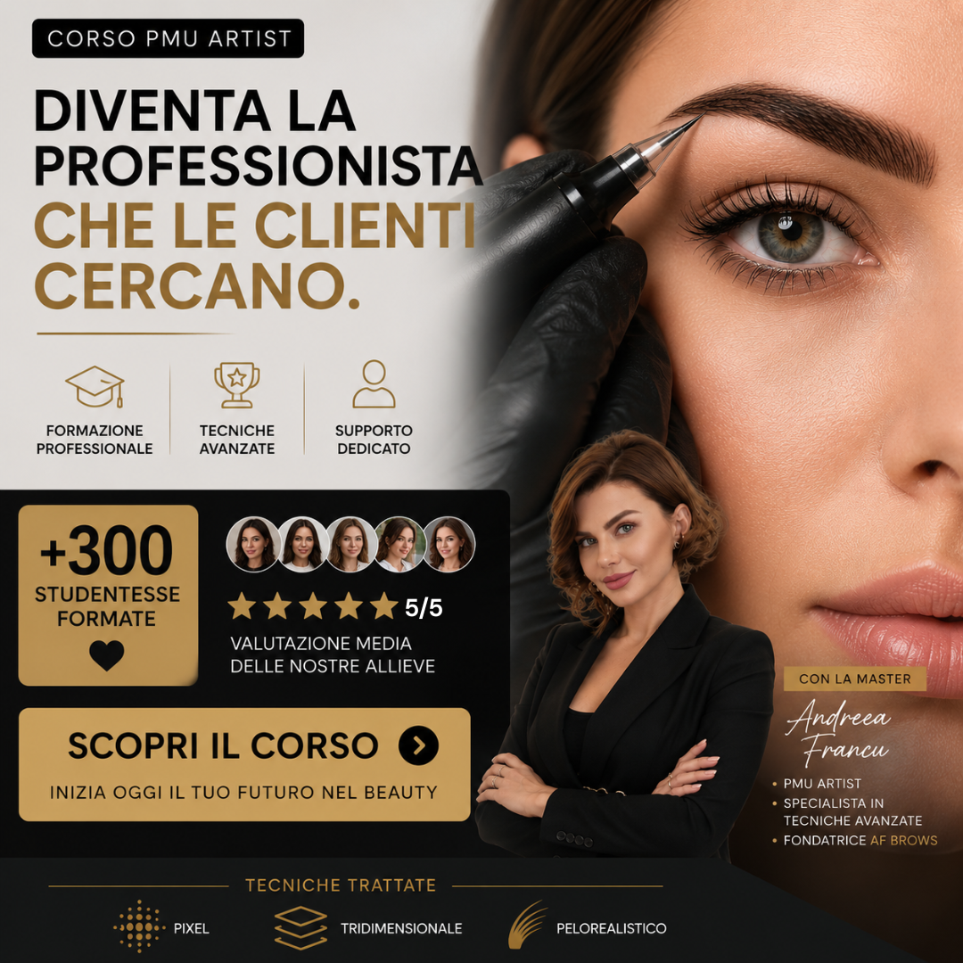 AndreeaFrancu-PMU Master Facebook ad: Diventa PMU Artist!