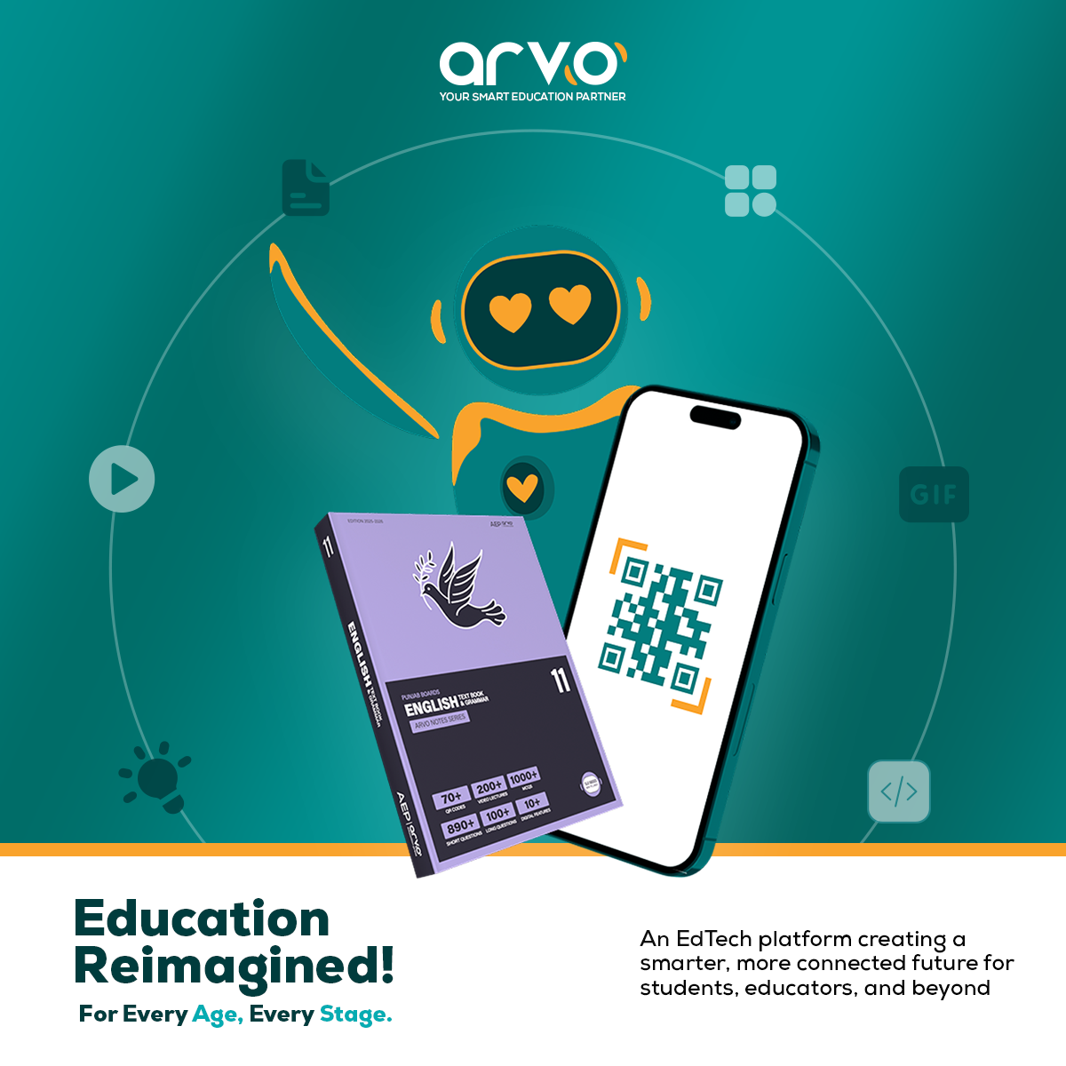 ARVO Facebook ad: Education reimagined.