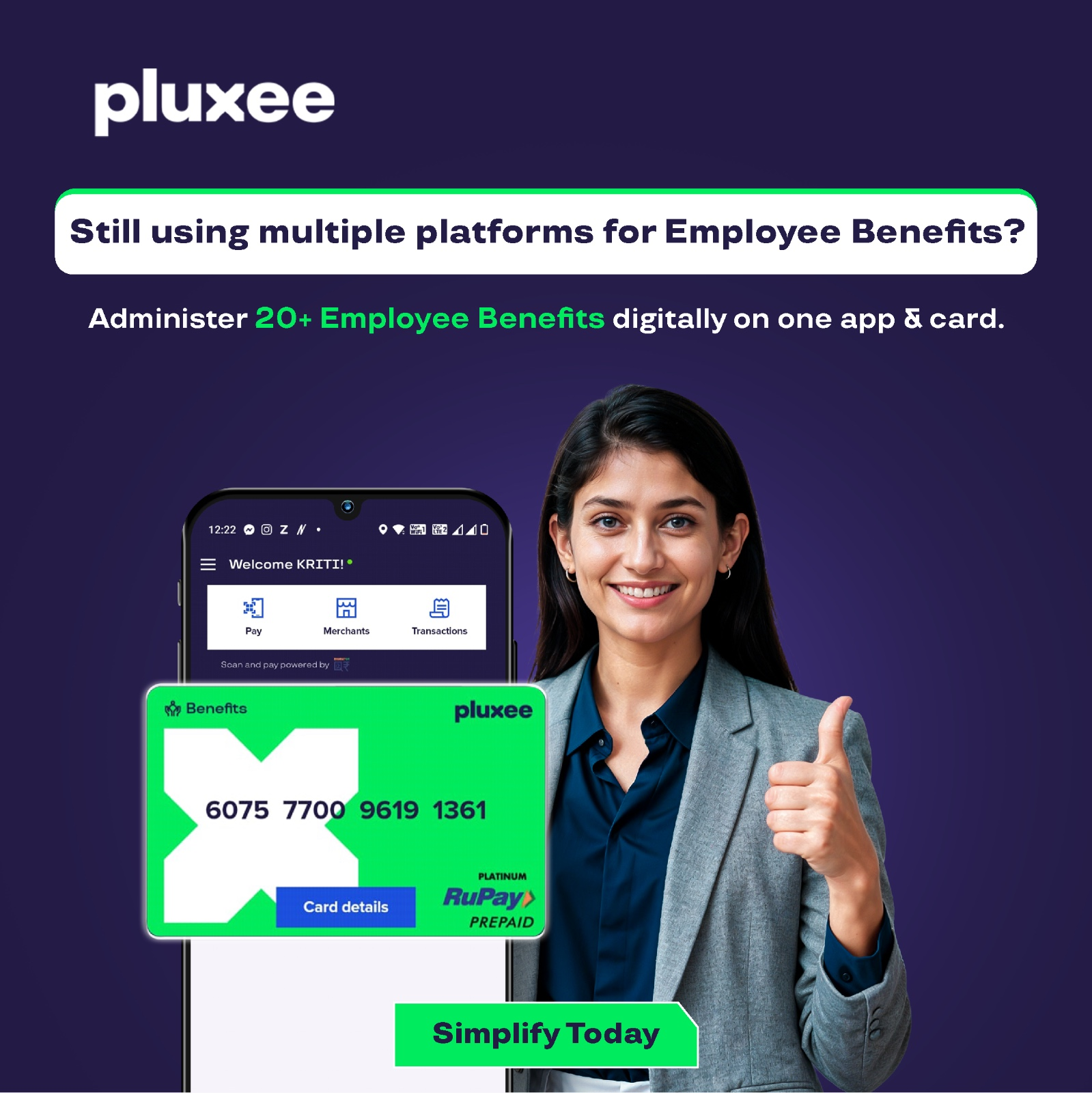 Pluxee India Facebook ad