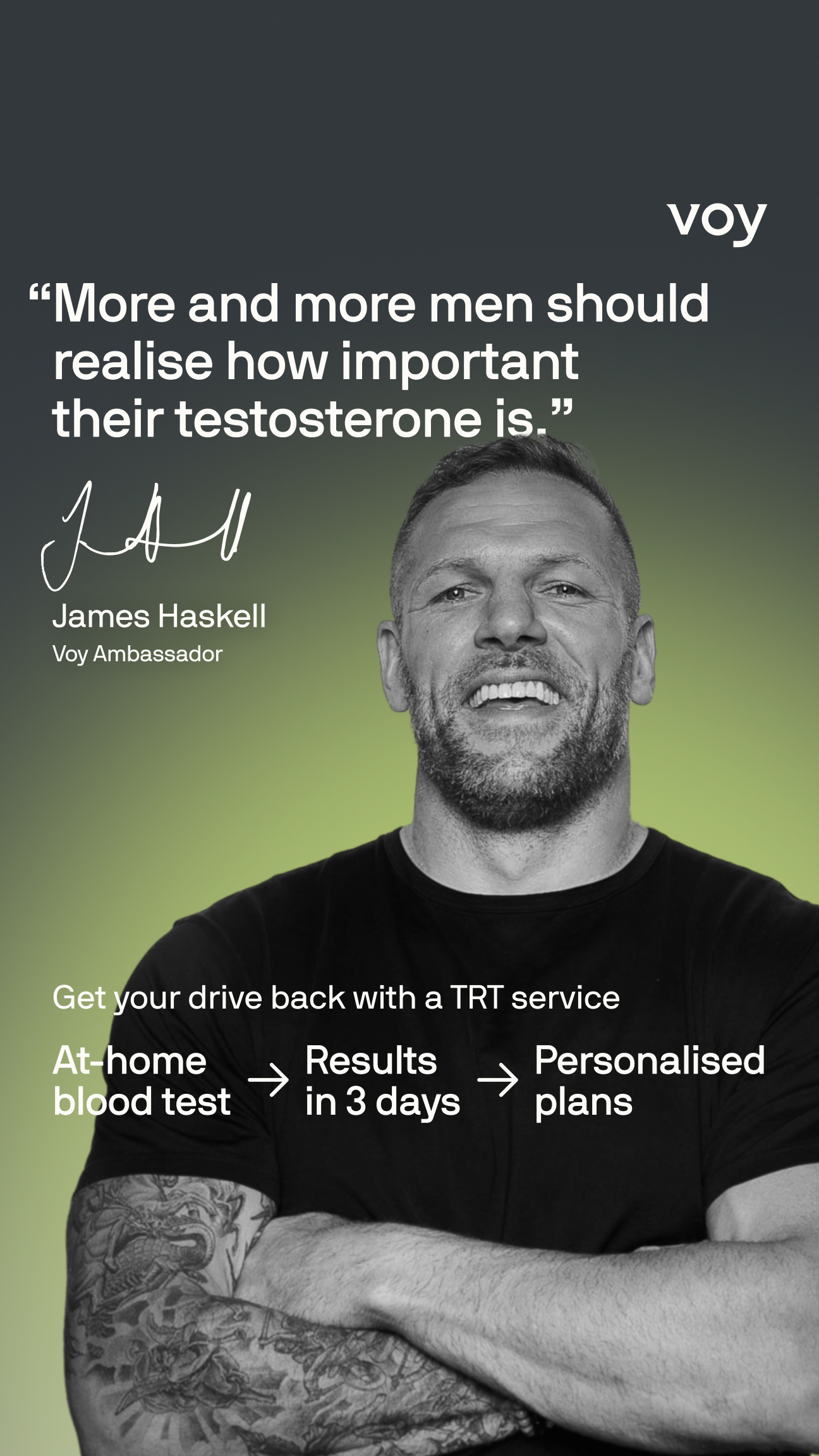 James Haskell Facebook ad