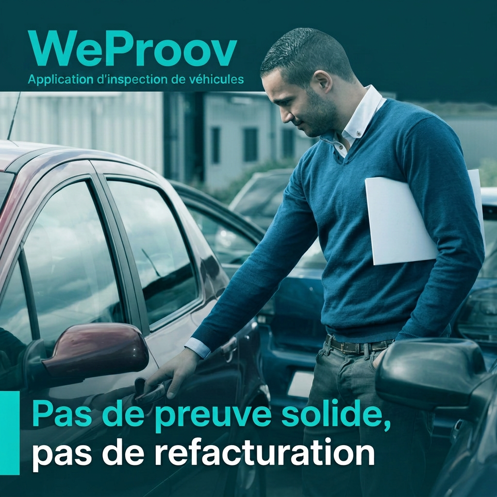 WeProov Solutions Facebook ad: Solution d'inspection de véhicules