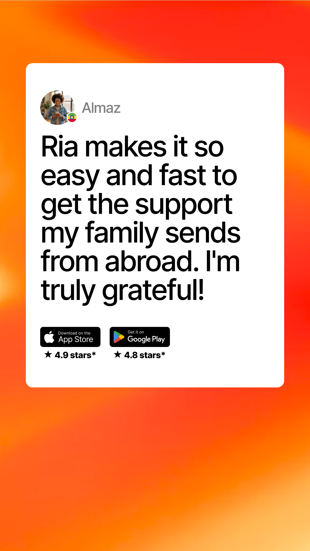 Ria Money Transfer Facebook ad