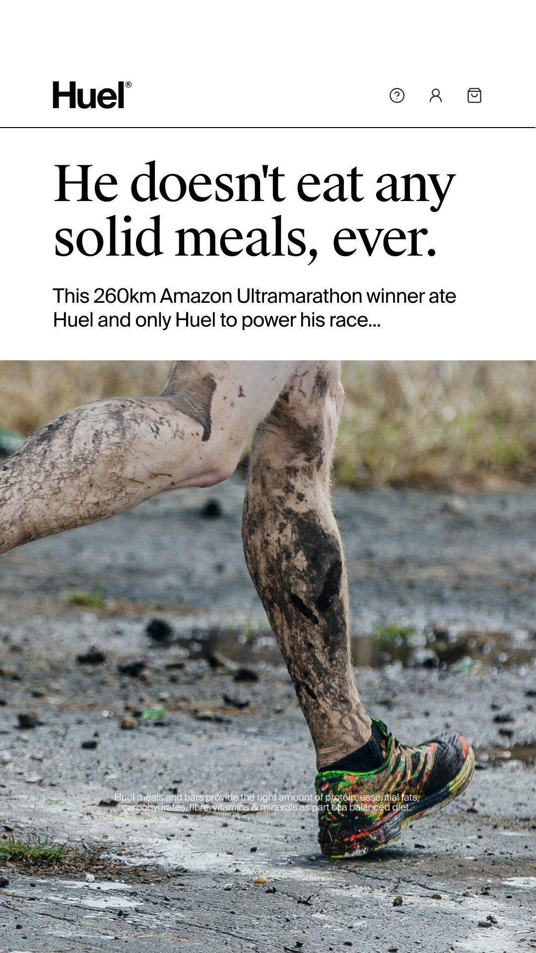 Huel Facebook ad