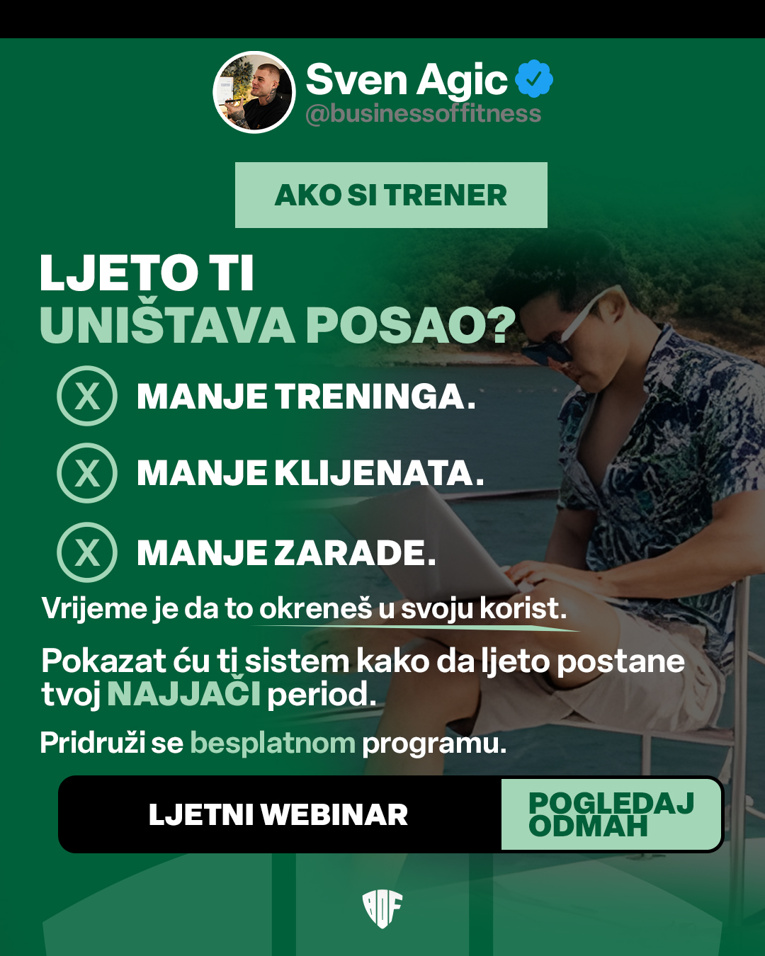 Sven Agić Coaching Facebook ad: BUSINESS OF FITNESS