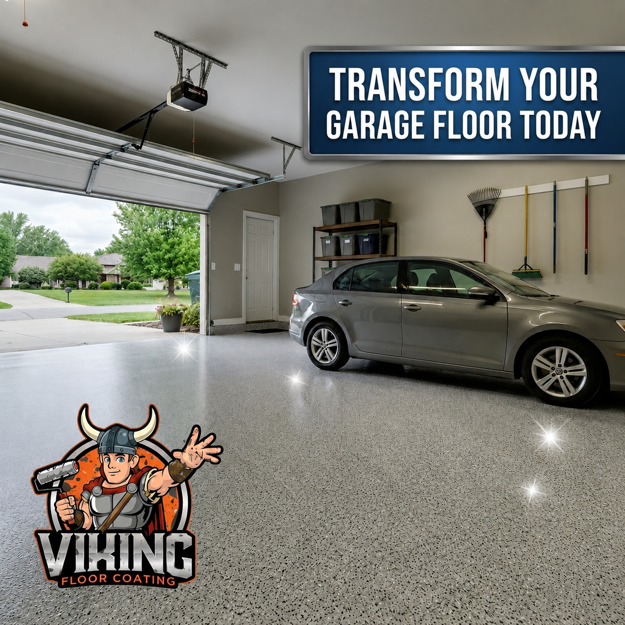 Viking Floor Coating Facebook ad: NJ homeowners, I’m Connor, owner of Viking Floor…