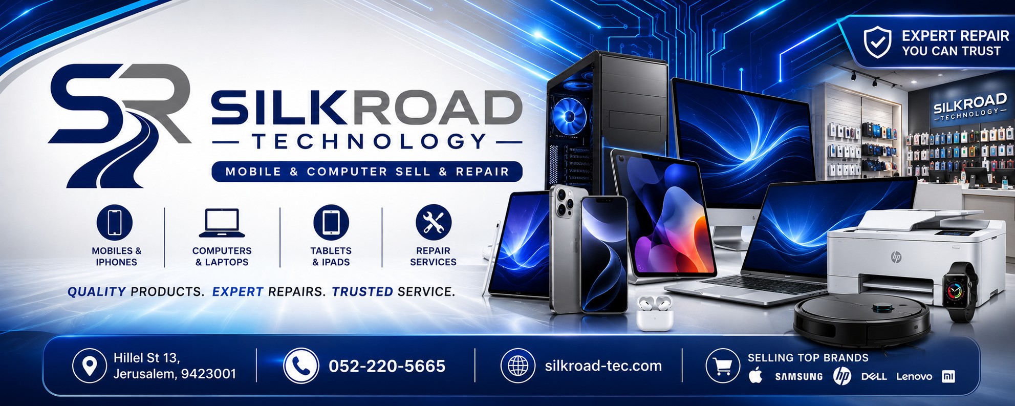 SR Electronics Store - Phone & Computers Facebook ad from May 26, 2026
