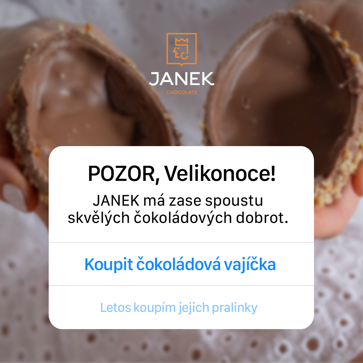Čokoládovna JANEK Facebook ad